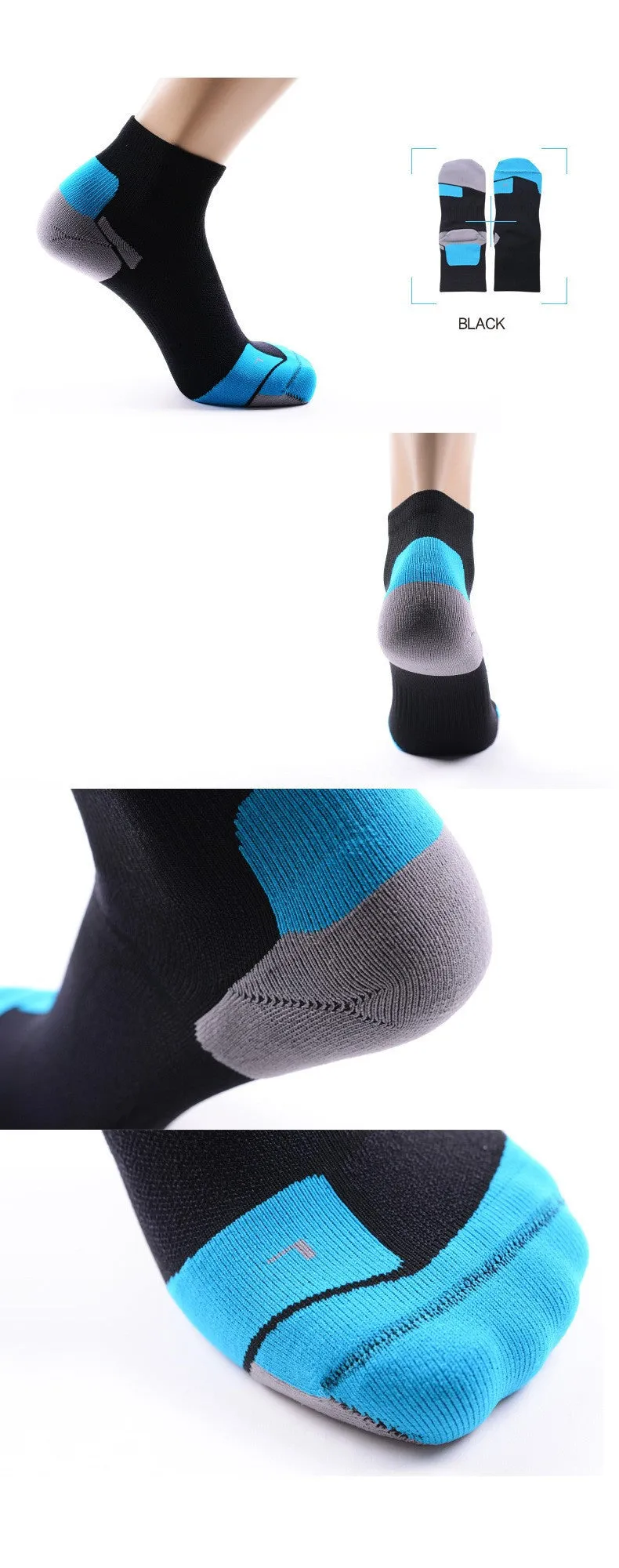 1 Pair / pkg  CoolMax Compression Sports Socks