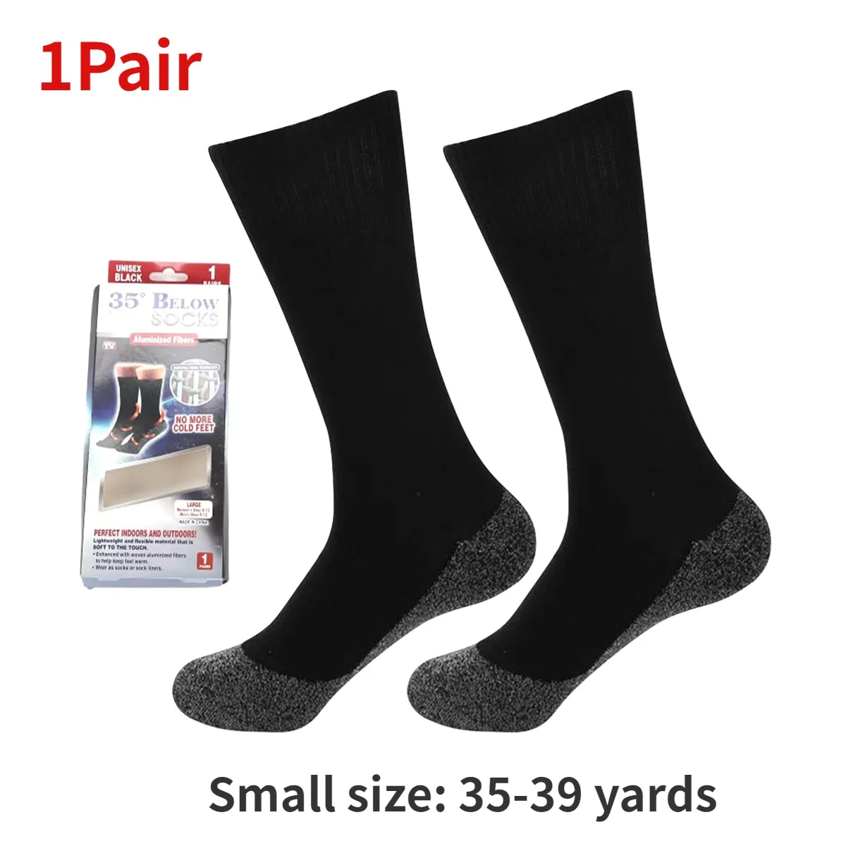 1/2Pairs Winter Self-Heating Socks for Men Women Thermal Heated Socks Elastic Anti-Slip Socks Outdoor Ski Tube Sock Foot Warmer