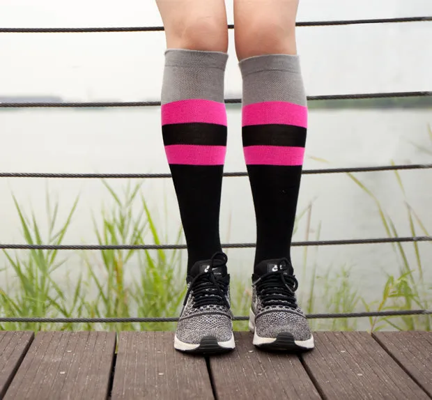 80% Rich Merino Wool Everyday Compression Socks (15-20mmHg) - Stripes