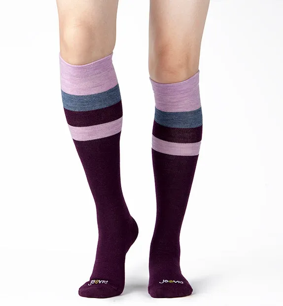 80% Rich Merino Wool Everyday Compression Socks (15-20mmHg) - Stripes