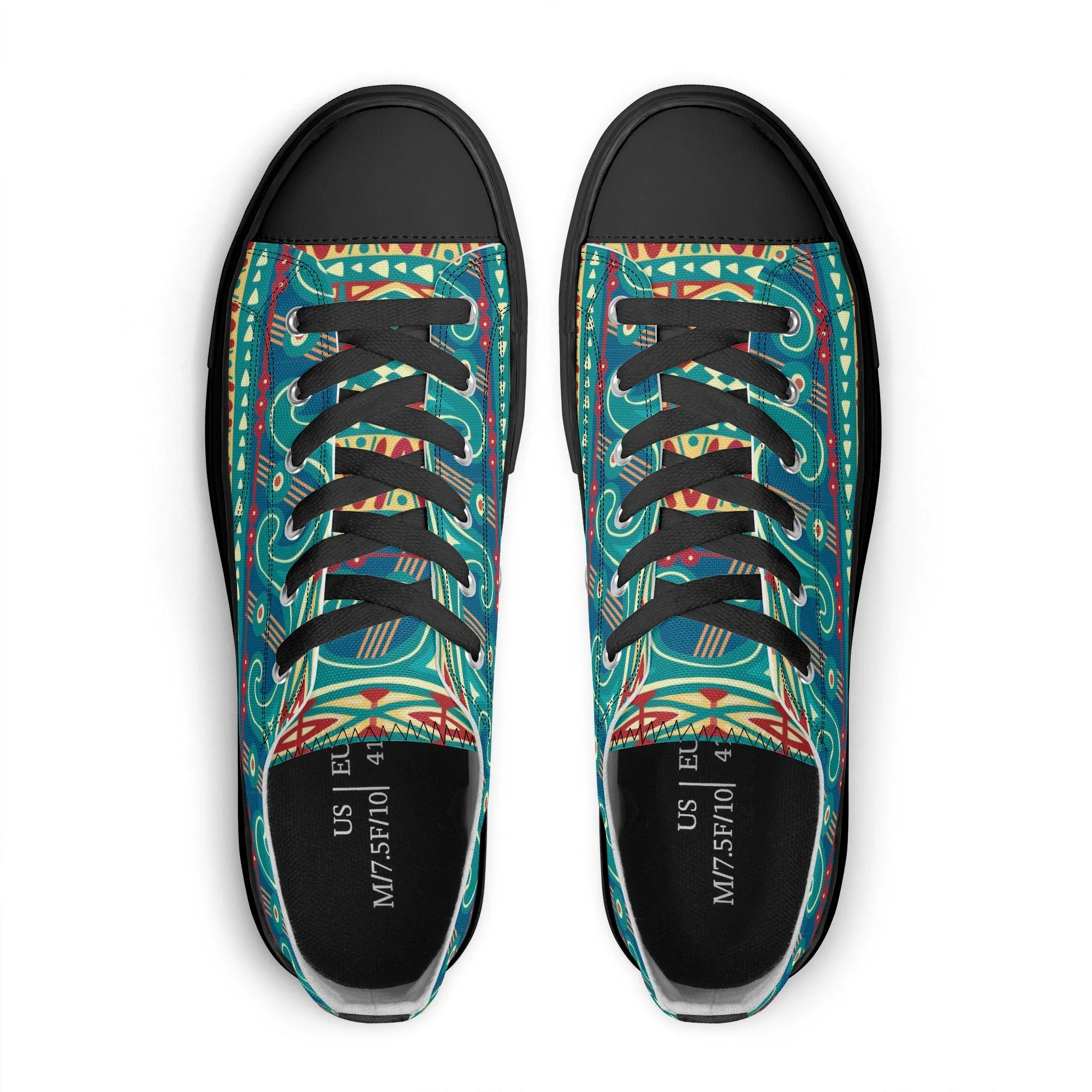 Abstract Design Pattern - Womens Classic Low Top Canvas Shoes for Footwear Lovers