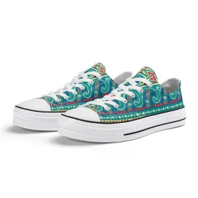 Abstract Design Pattern - Womens Classic Low Top Canvas Shoes for Footwear Lovers