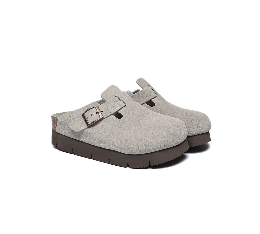 Adjustable Buckled Straps Slip-on Platform Sandal Slides Brooklyn