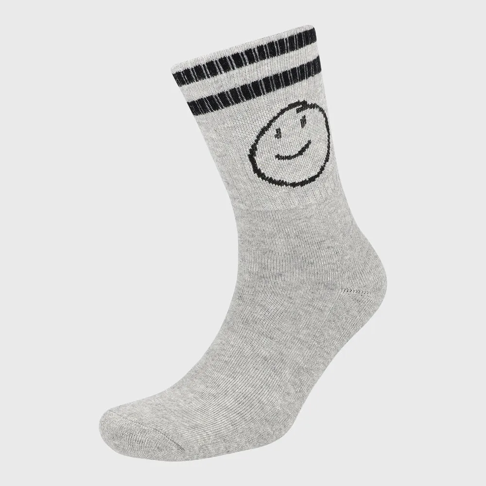 Airwalk Unisex 3 Pack  Smiley Crew Sock Black