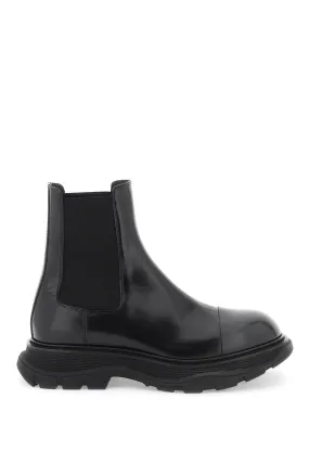 Alexander Mcqueen Chelsea Tread Brushed Leather Ankle (Size - 41)