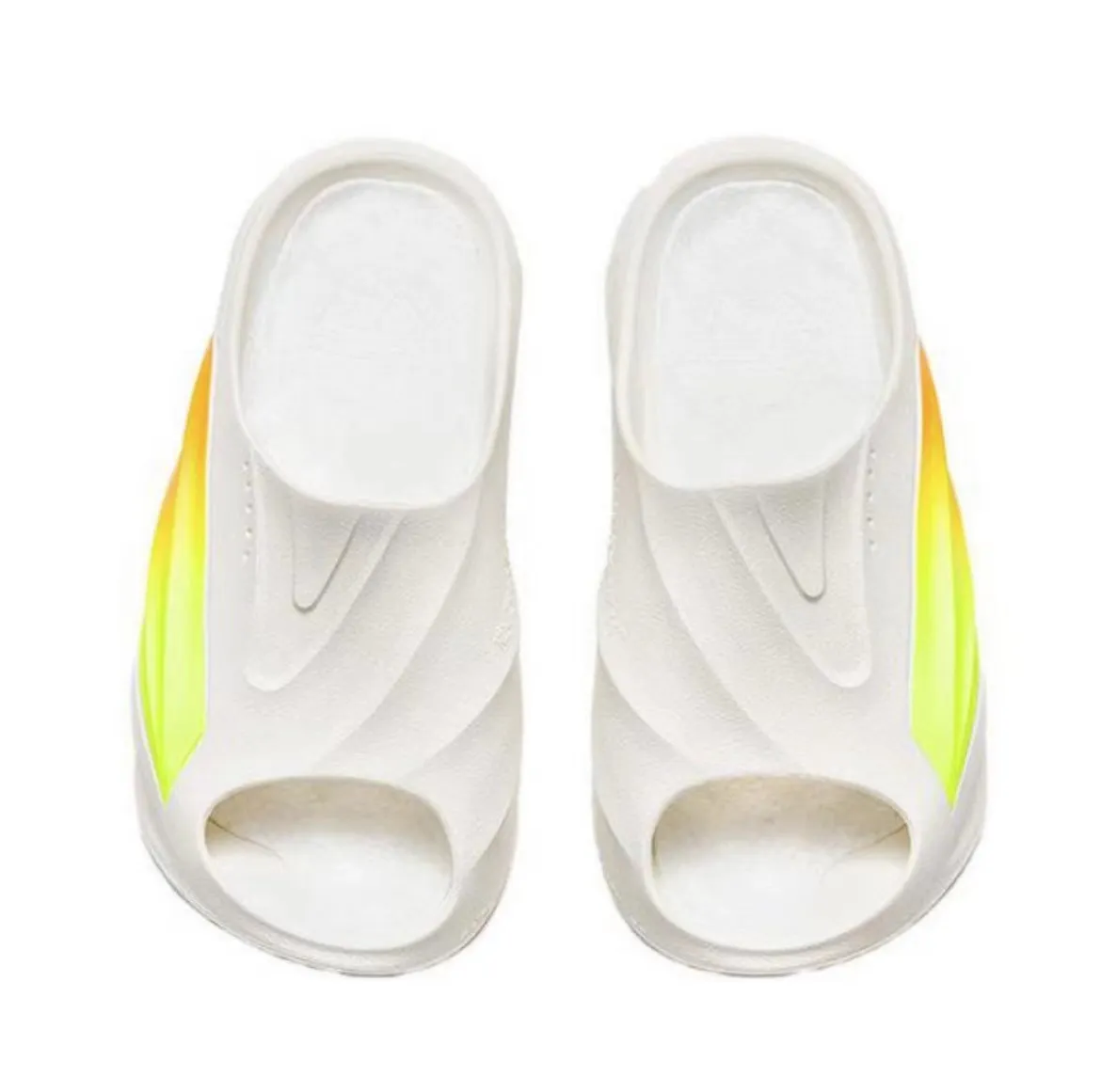 Anta Nitrogen Bubble Leisure Sports Recovery Slippers - White/Orange/Green