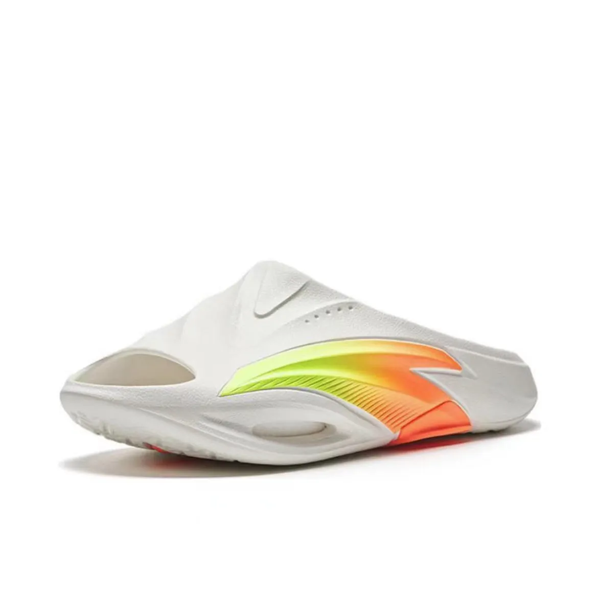 Anta Nitrogen Bubble Leisure Sports Recovery Slippers - White/Orange/Green