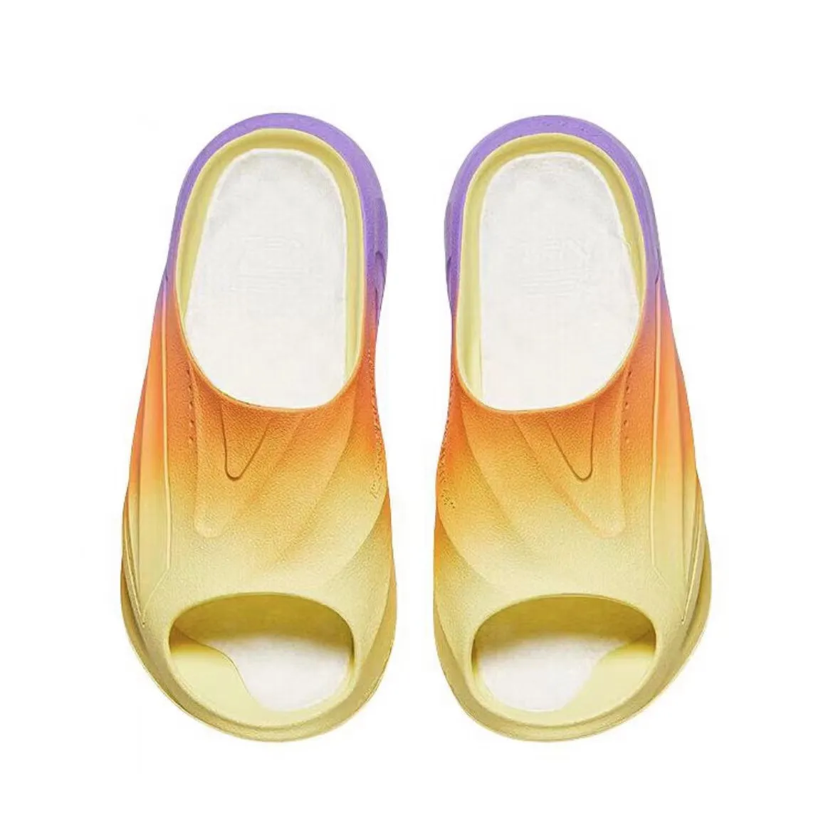 Anta Nitrogen Bubble Leisure Sports Recovery Slippers - Yellow/Orange/Purple