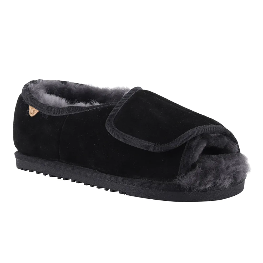 APMA Open Toe Wide Slip On Slippers