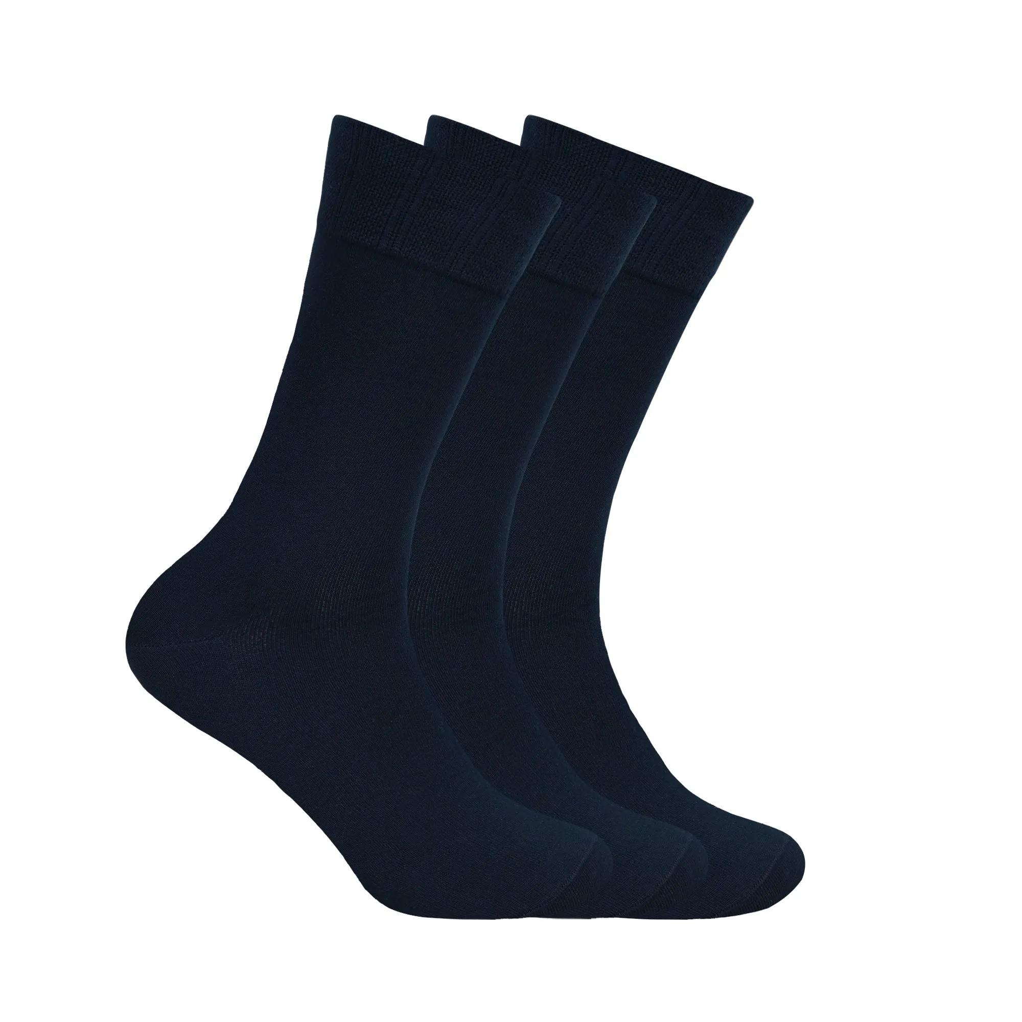 Balenzia Men's Bamboo Navy Crew Socks | Pack of 3