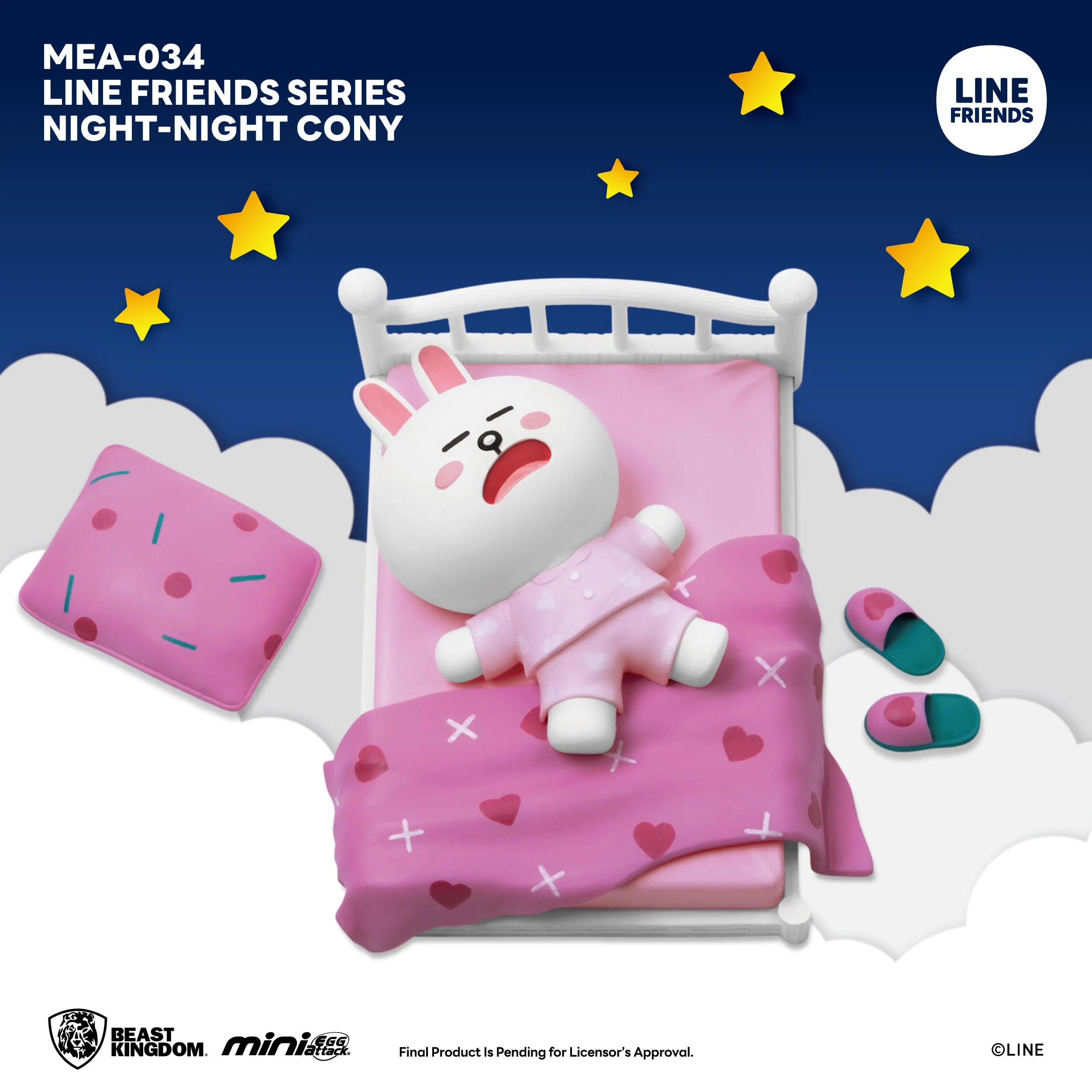 Beast Kingdom MEA-034 LINE FRIENDS Night-Night Series Set Mini Egg Attack Figures