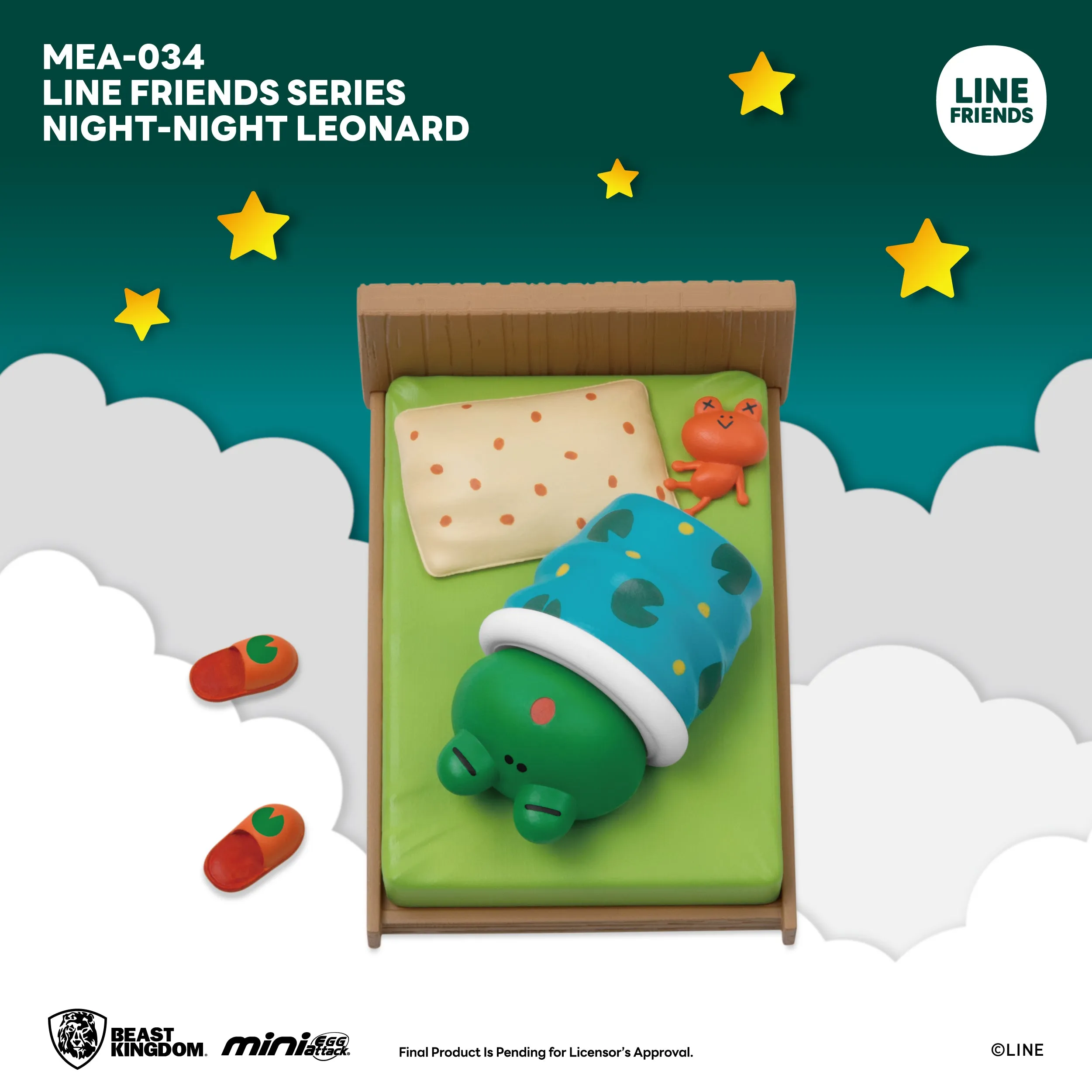 Beast Kingdom MEA-034 LINE FRIENDS Night-Night Series Set Mini Egg Attack Figures