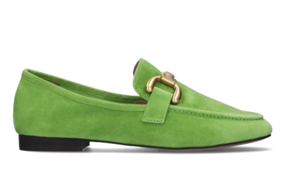 Bibi Lou Zagreb Pistachio Suede Loafers