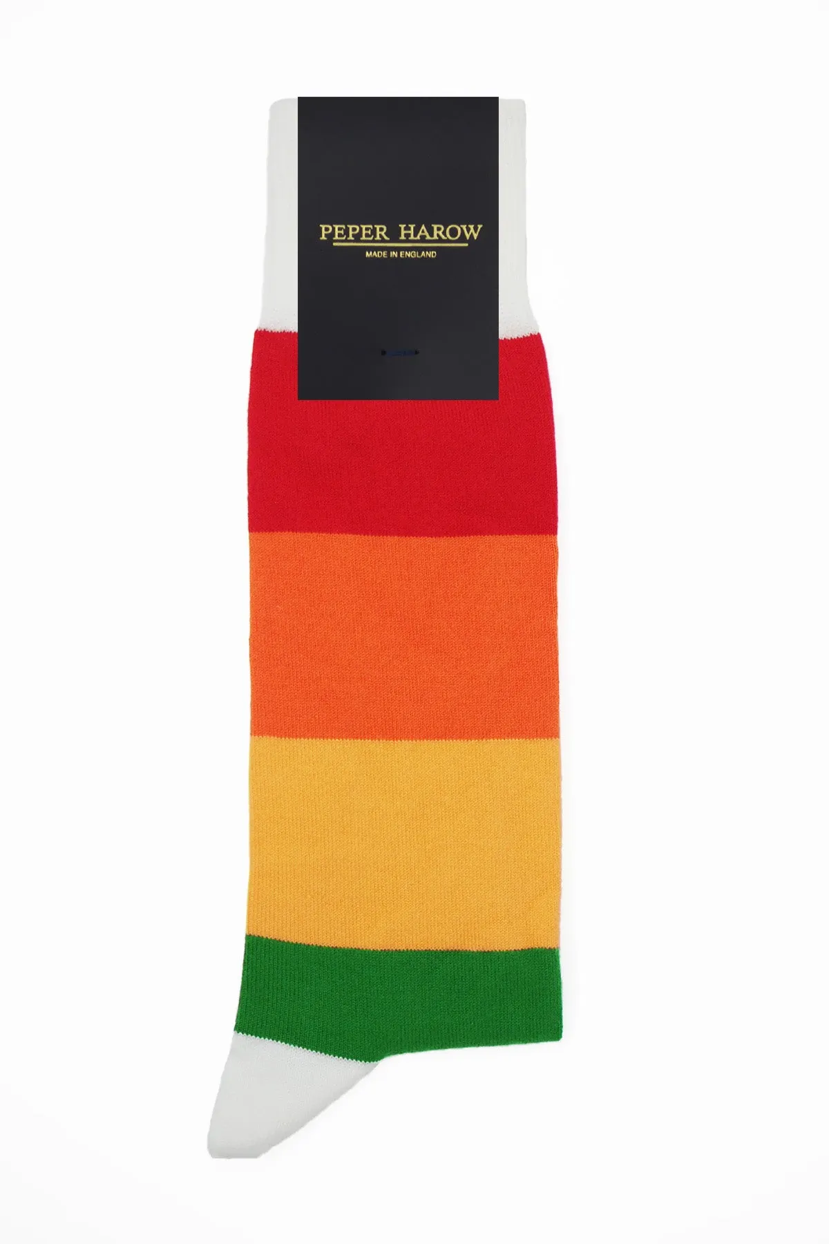 Block Stripe Men's Socks - Rainbow