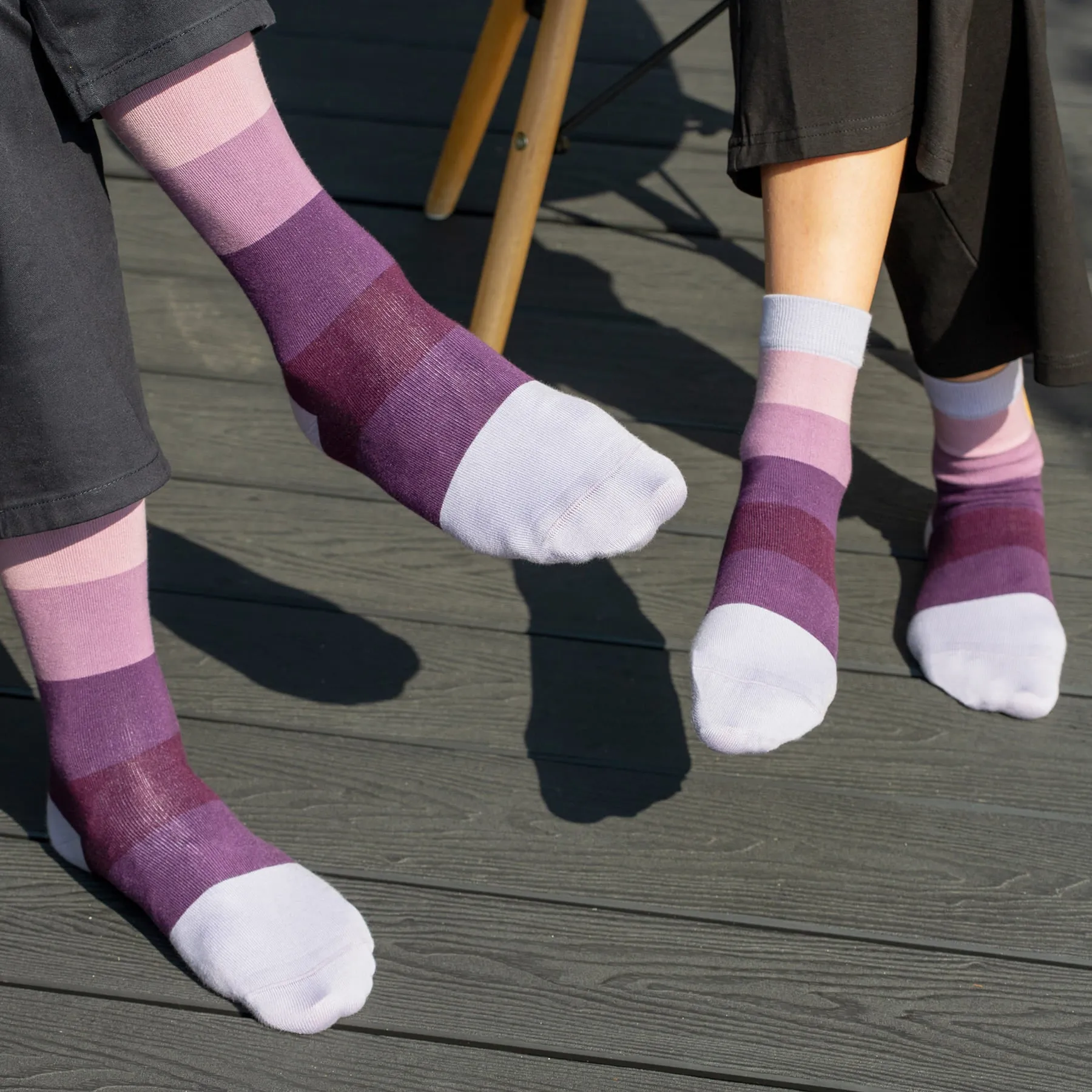 Block Stripe Men's Socks - Twilight