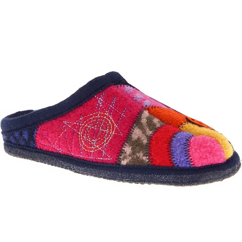 Boiled Wool Slipper "Calypso" in Crazy Strawberry