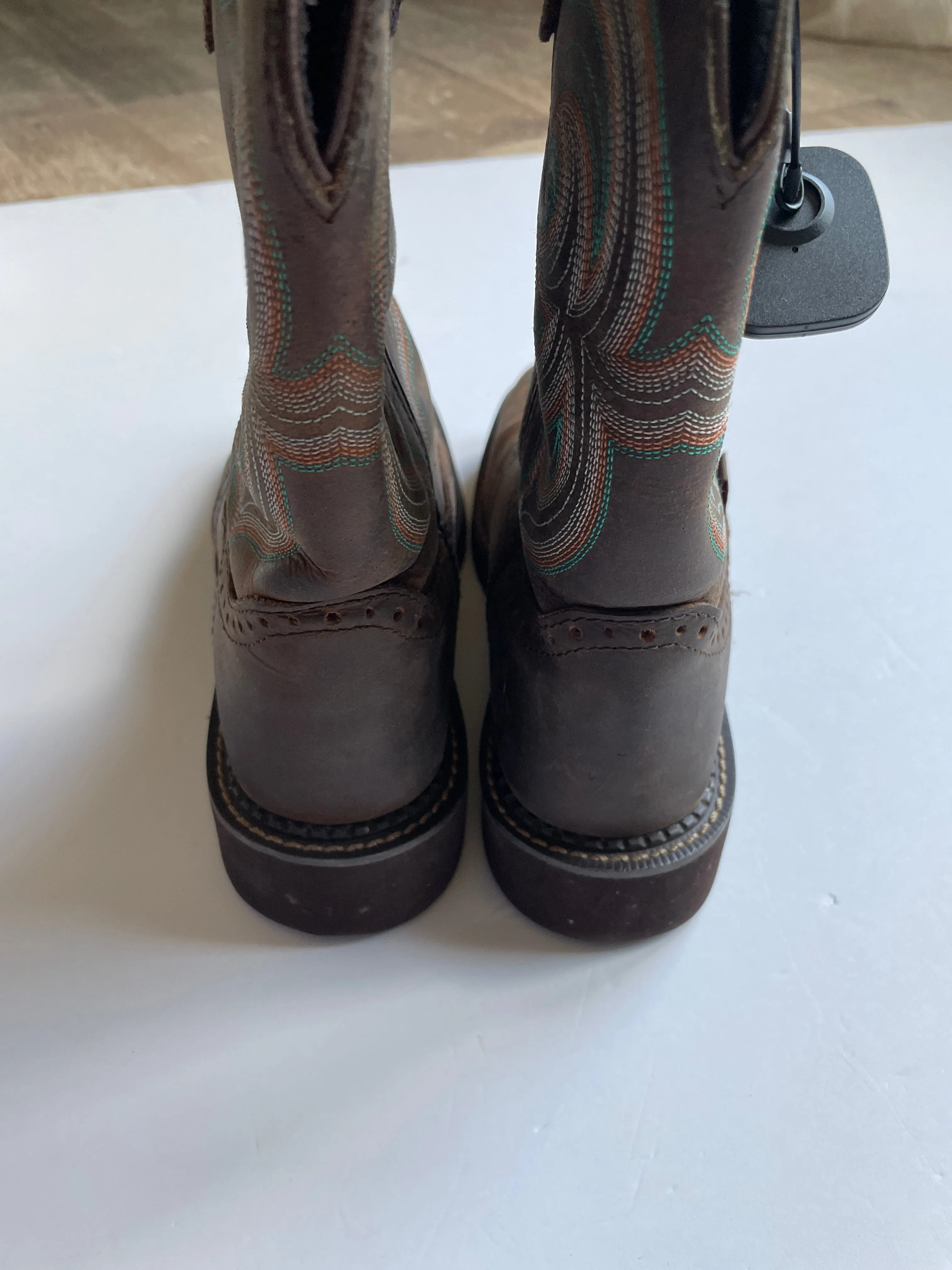 Brown Boots Western Justin, Size 7