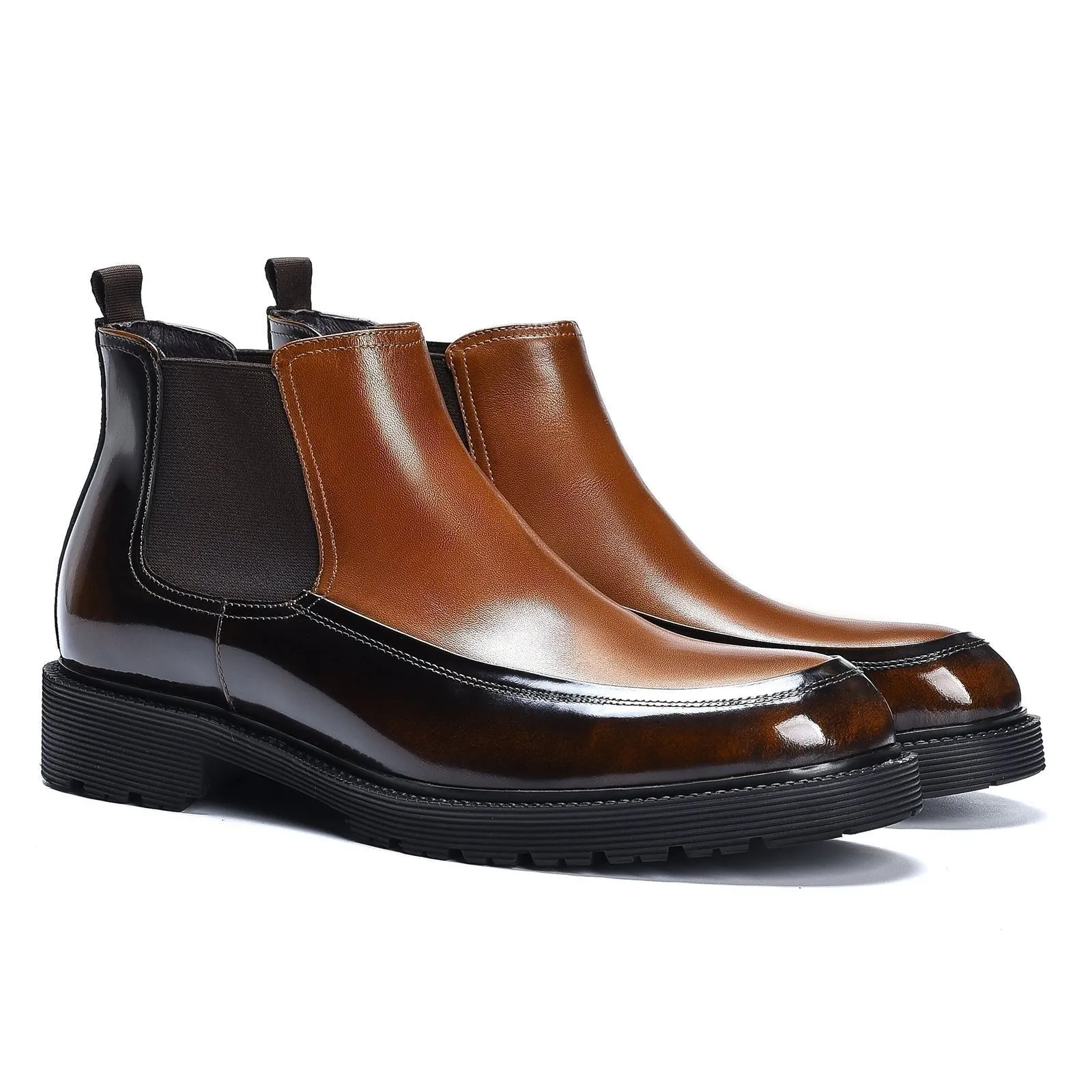 Brown Leather Chelsea Boots