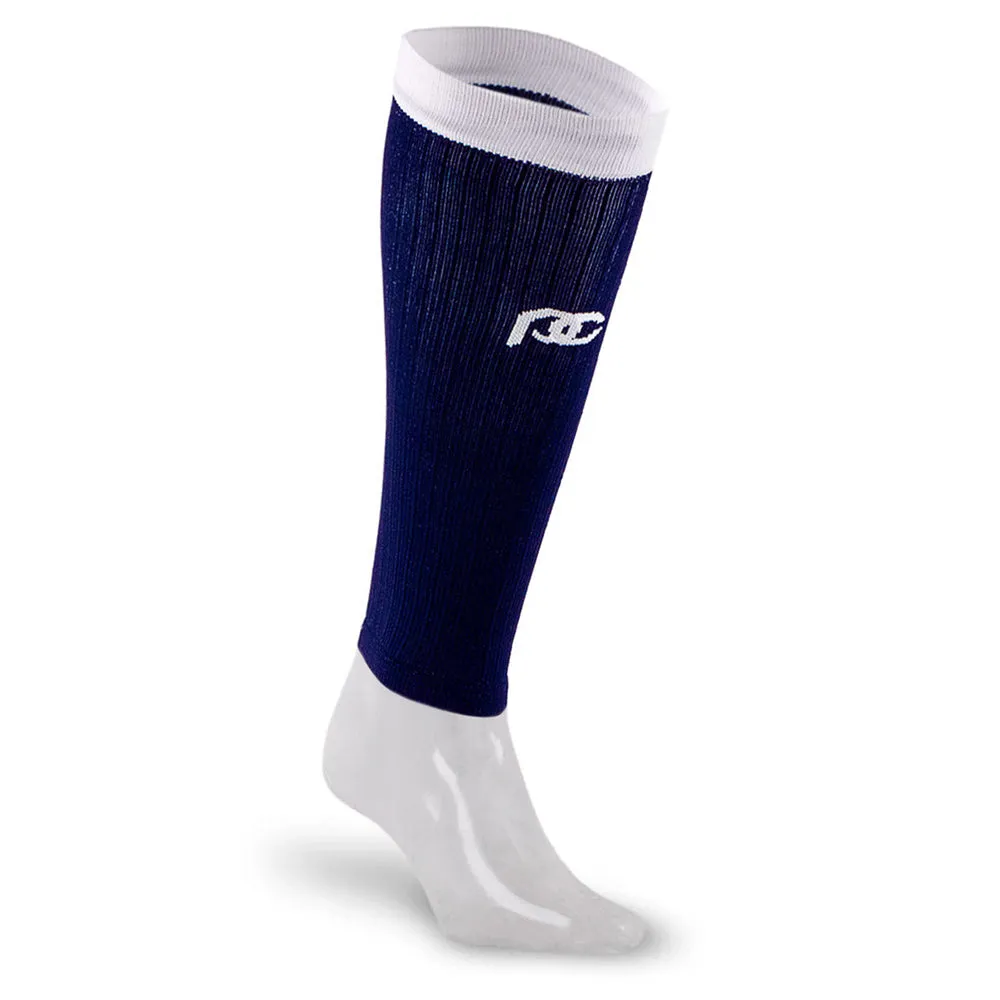 Calf Sleeves, Navy over White