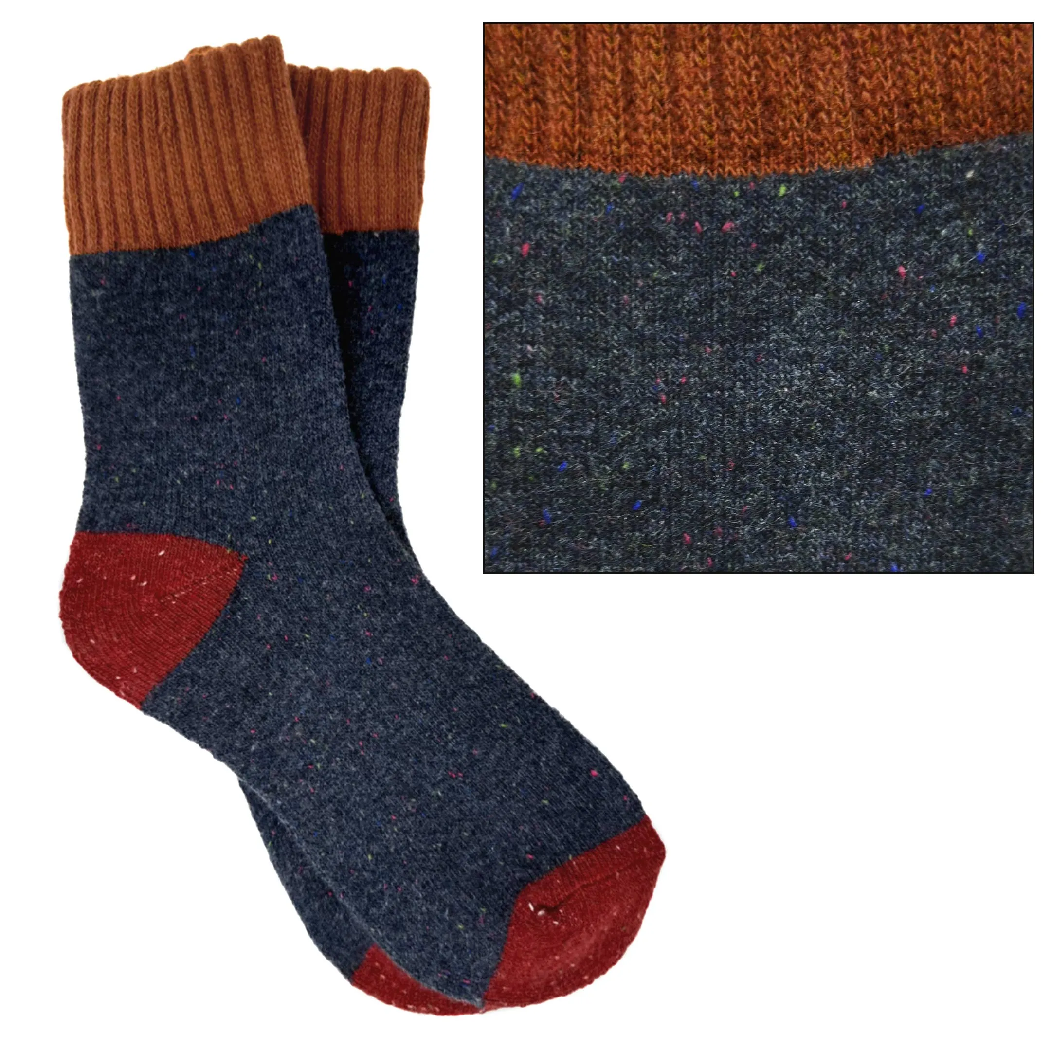 Camilla Socks: Light Orange/Brown