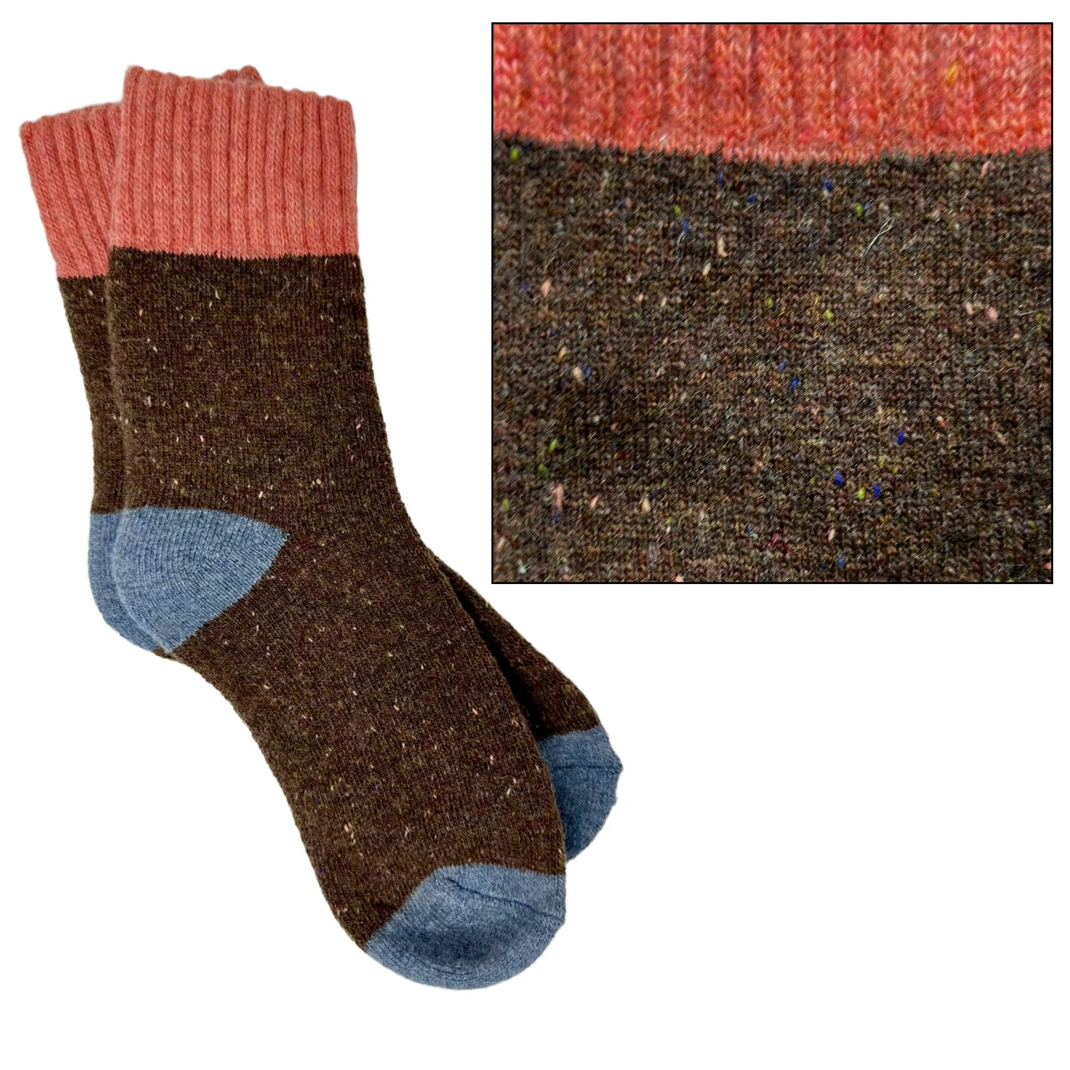 Camilla Socks: Light Orange/Brown