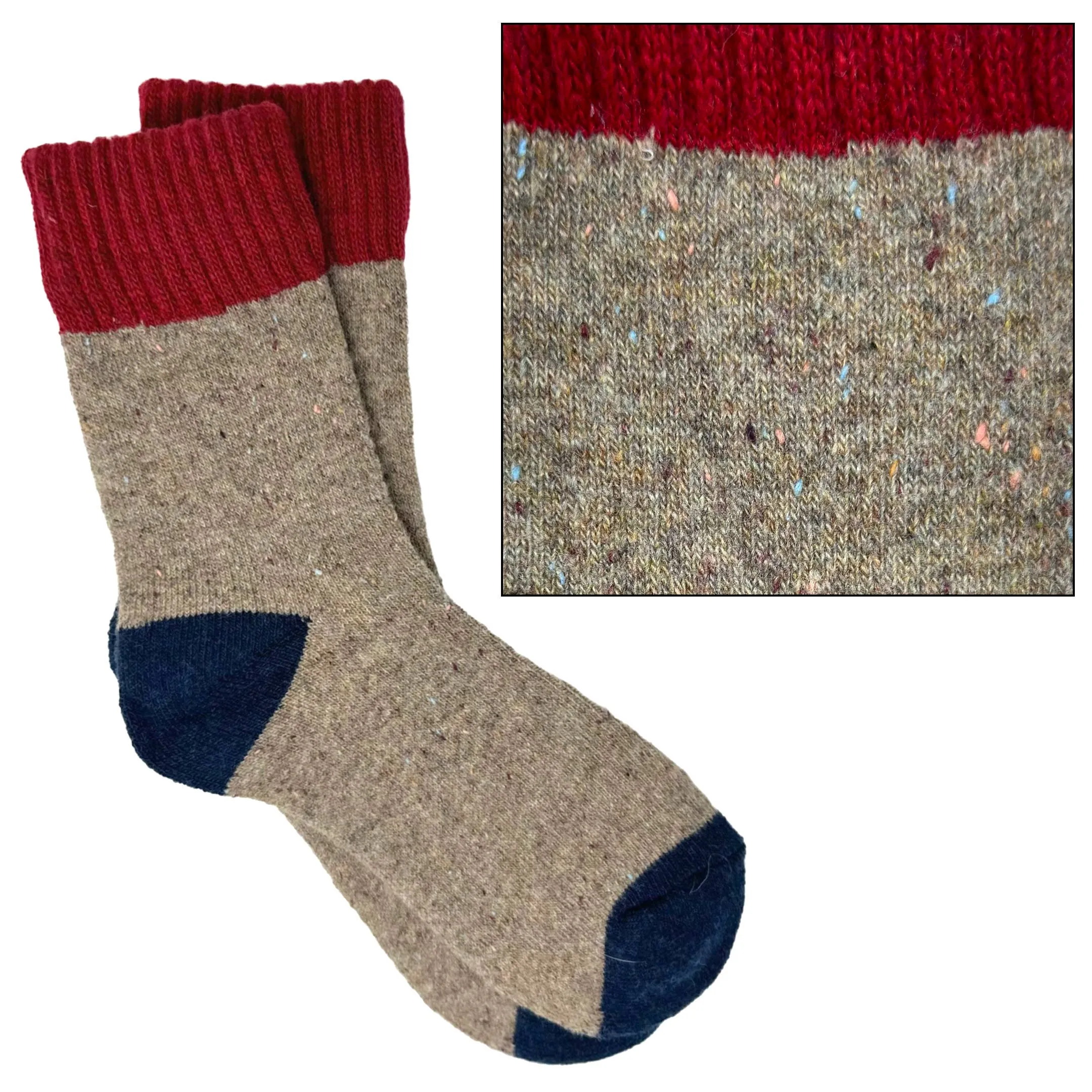 Camilla Socks: Light Orange/Brown