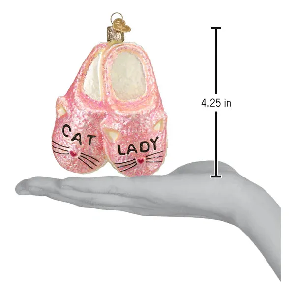 Cat Lady Slippers Ornaments