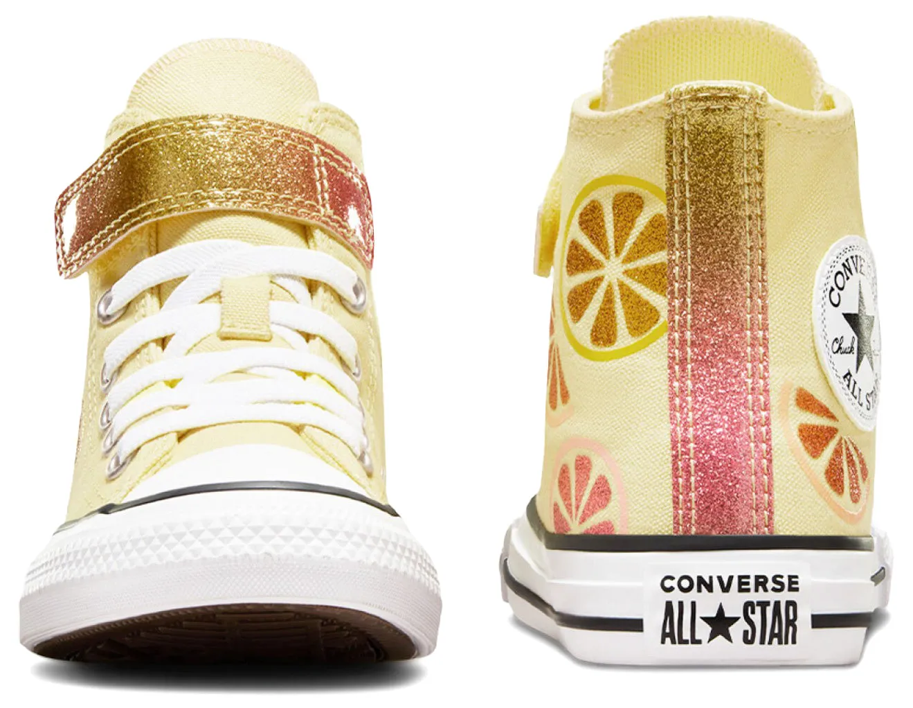 Converse Kids Chuck Taylor All Star 1V Hi Top Easy-On Citrus Like Butter/Donut Glaze/White