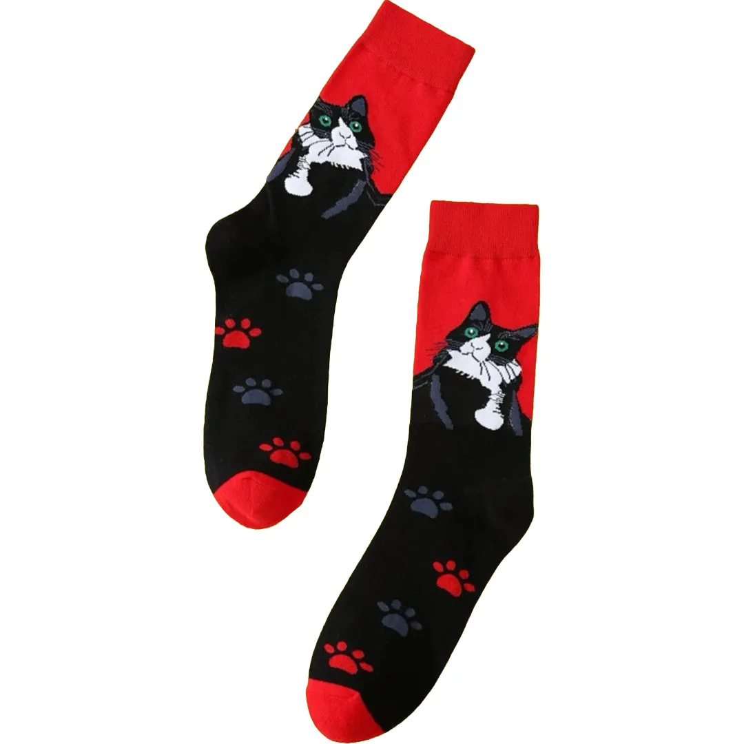 Cool Cat Socks from the Sock Panda (Adult Large - Men's Shoe Sizes 8-12)