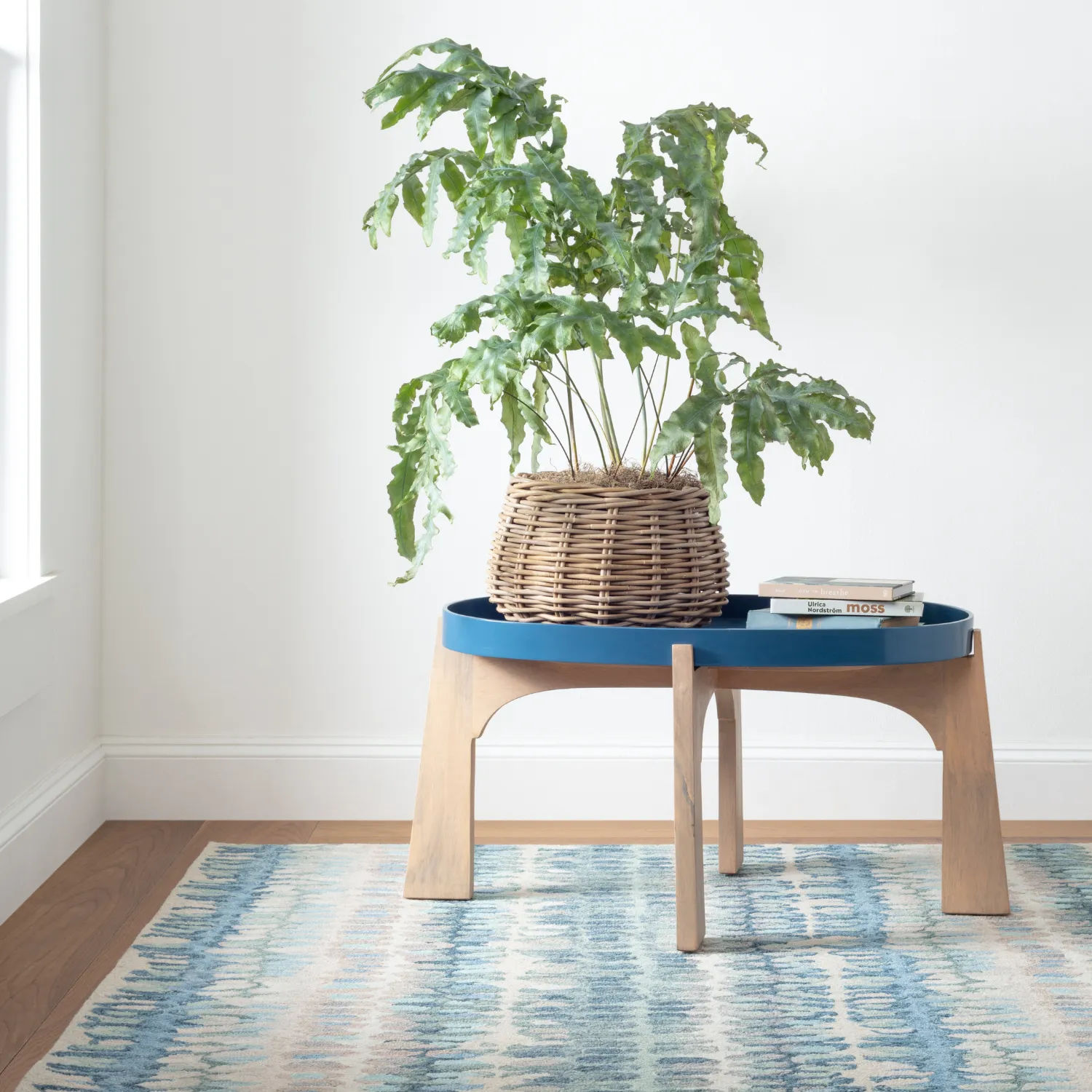 Dash & Albert Paint Chip Blue Wool Indoor Rug