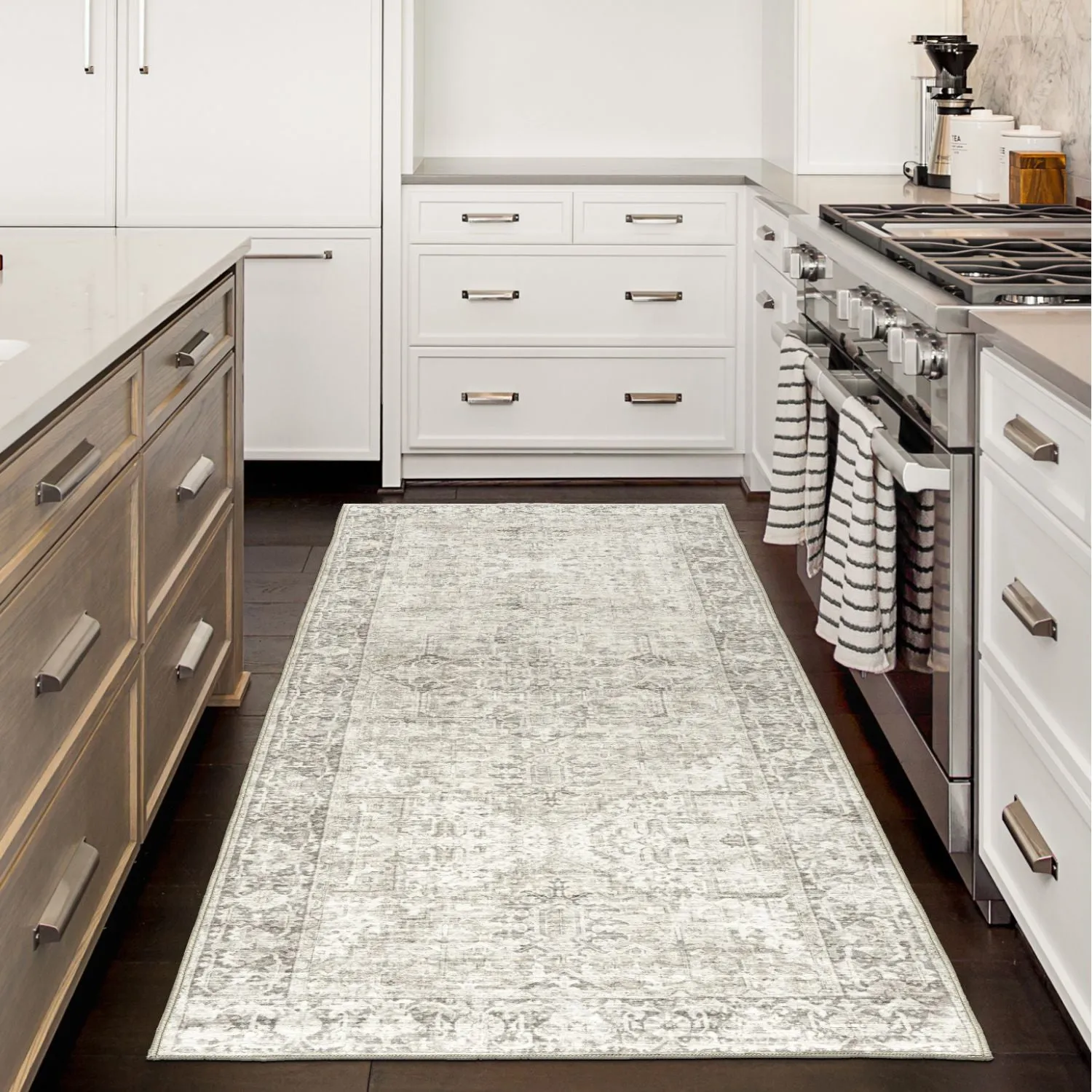 Ember Washable Beige/Ivory Indoor Rug