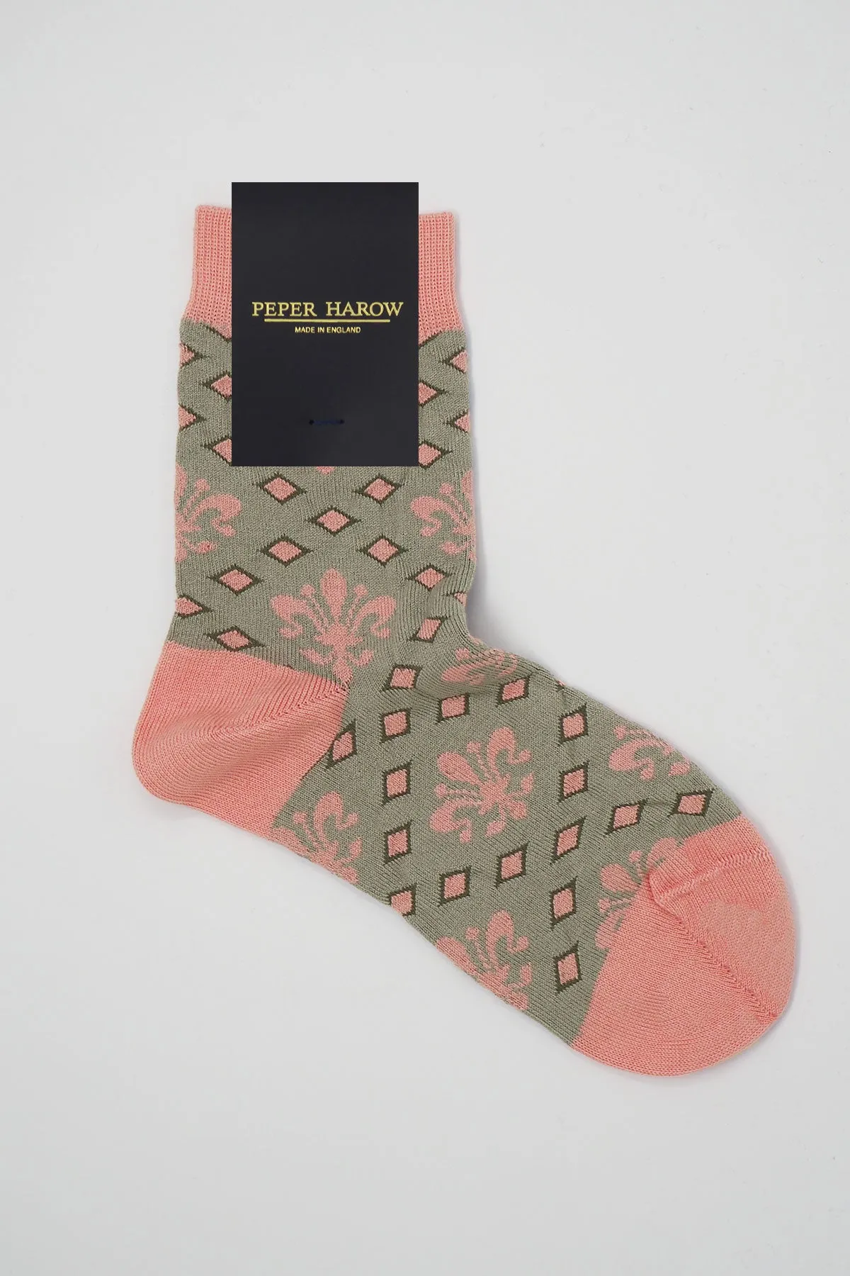 Fleur De Lis Women's Socks - Grey