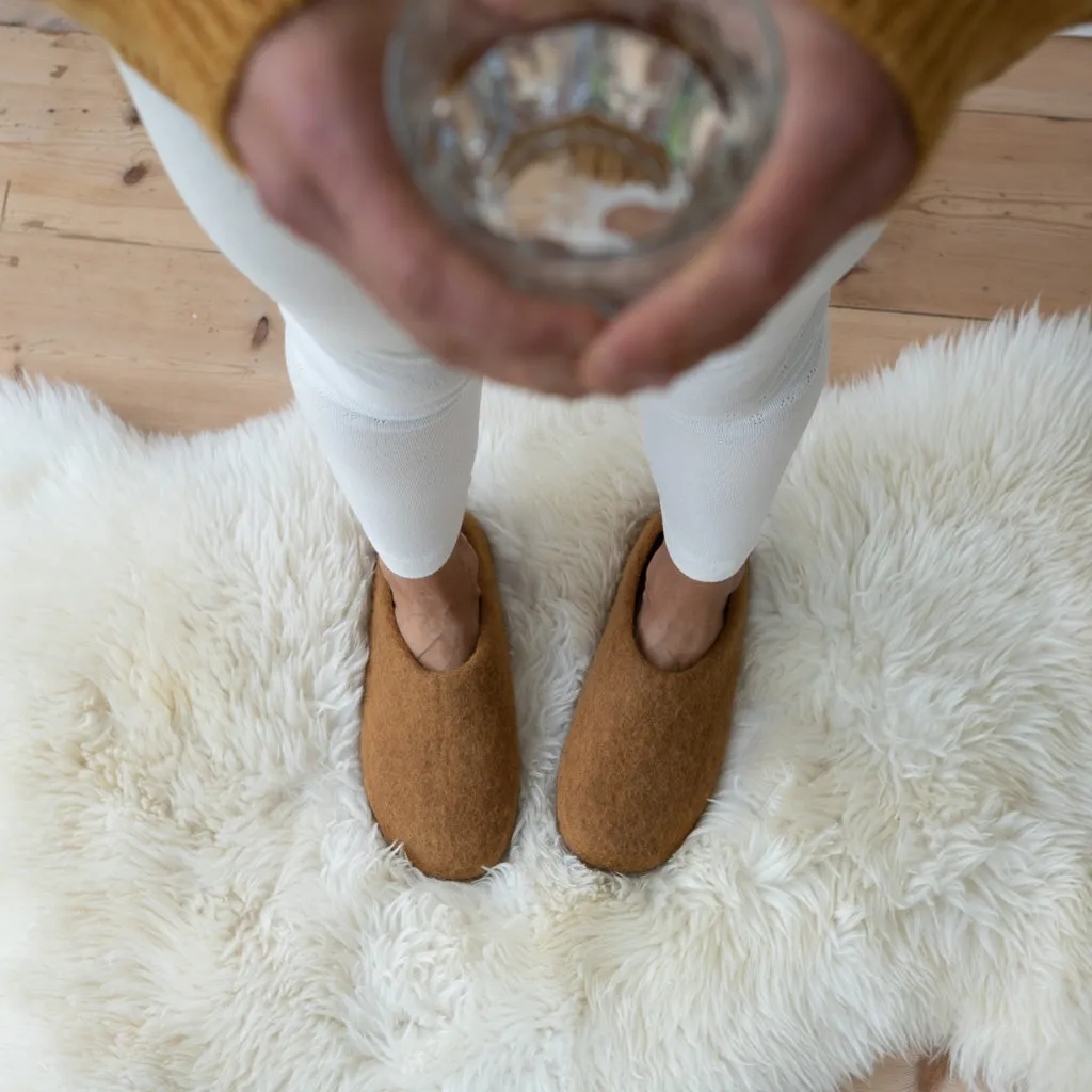 Greta Felted Wool Slippers