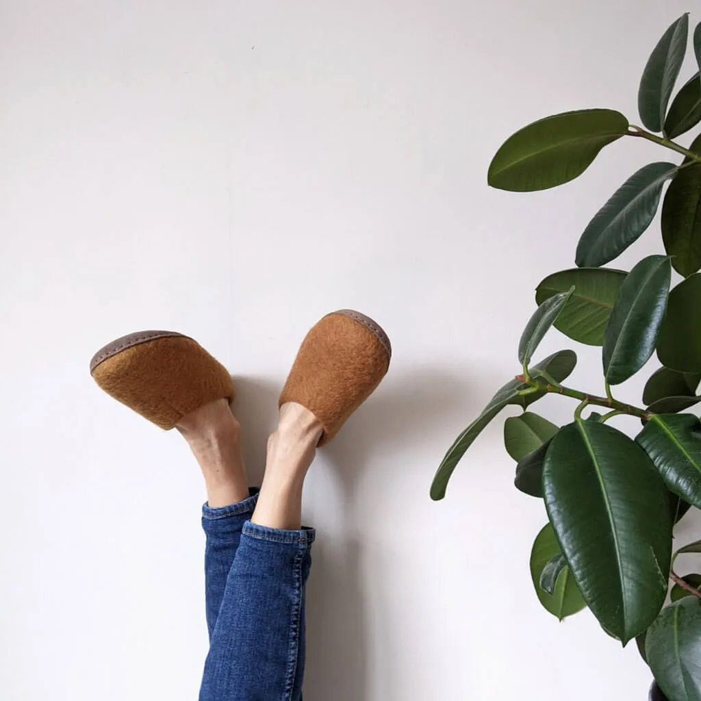 Greta Felted Wool Slippers