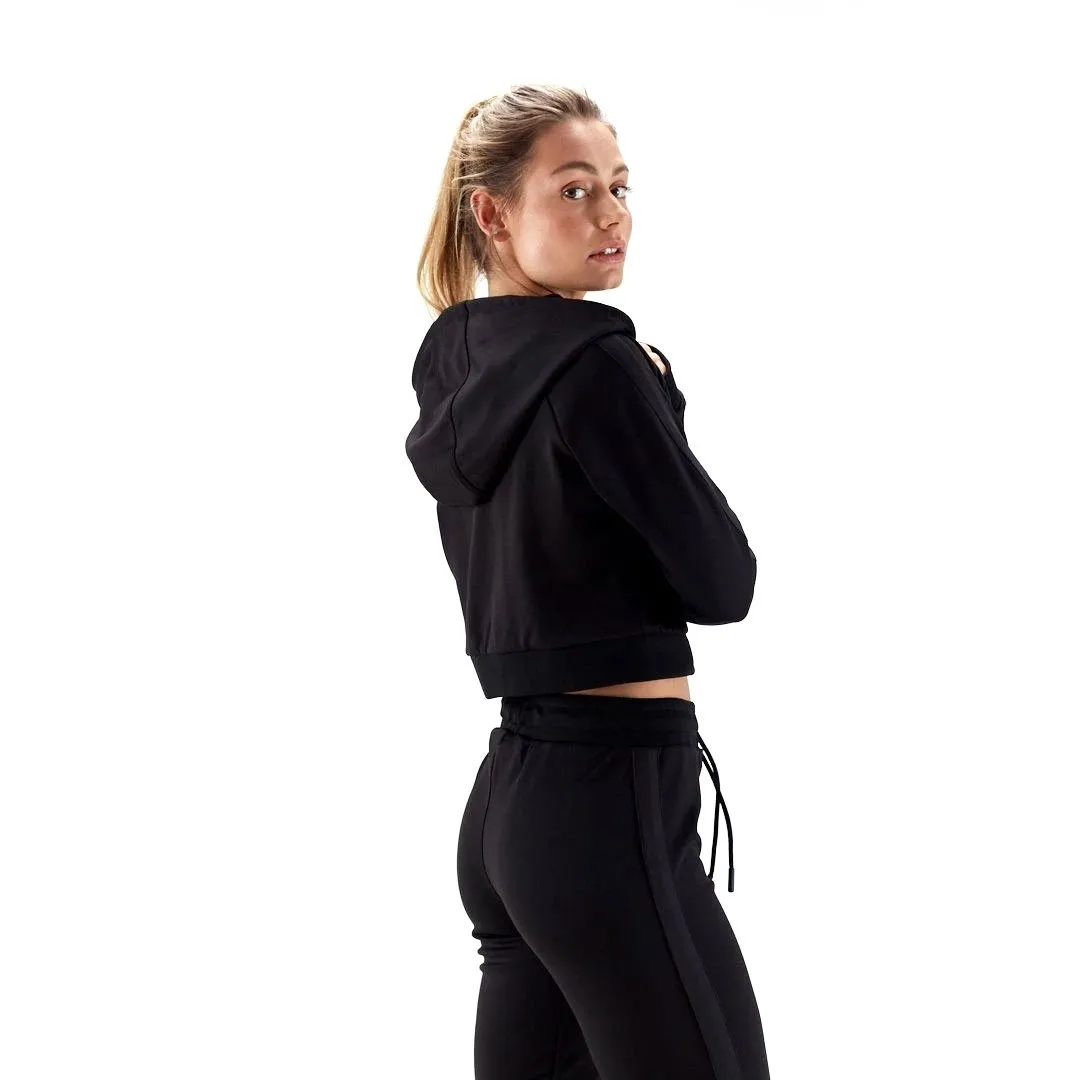 Half Human Ladies Cropped Poly Tracksuit Hoodie