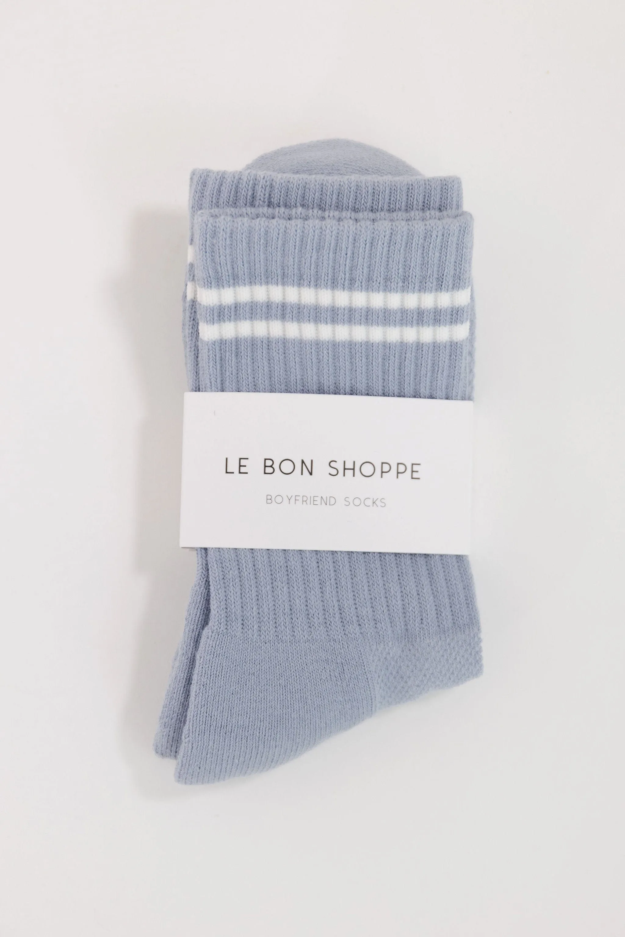 Le Bon Shoppe Boyfriend Socks in Blue Grey