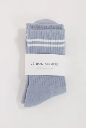 Le Bon Shoppe Boyfriend Socks in Blue Grey