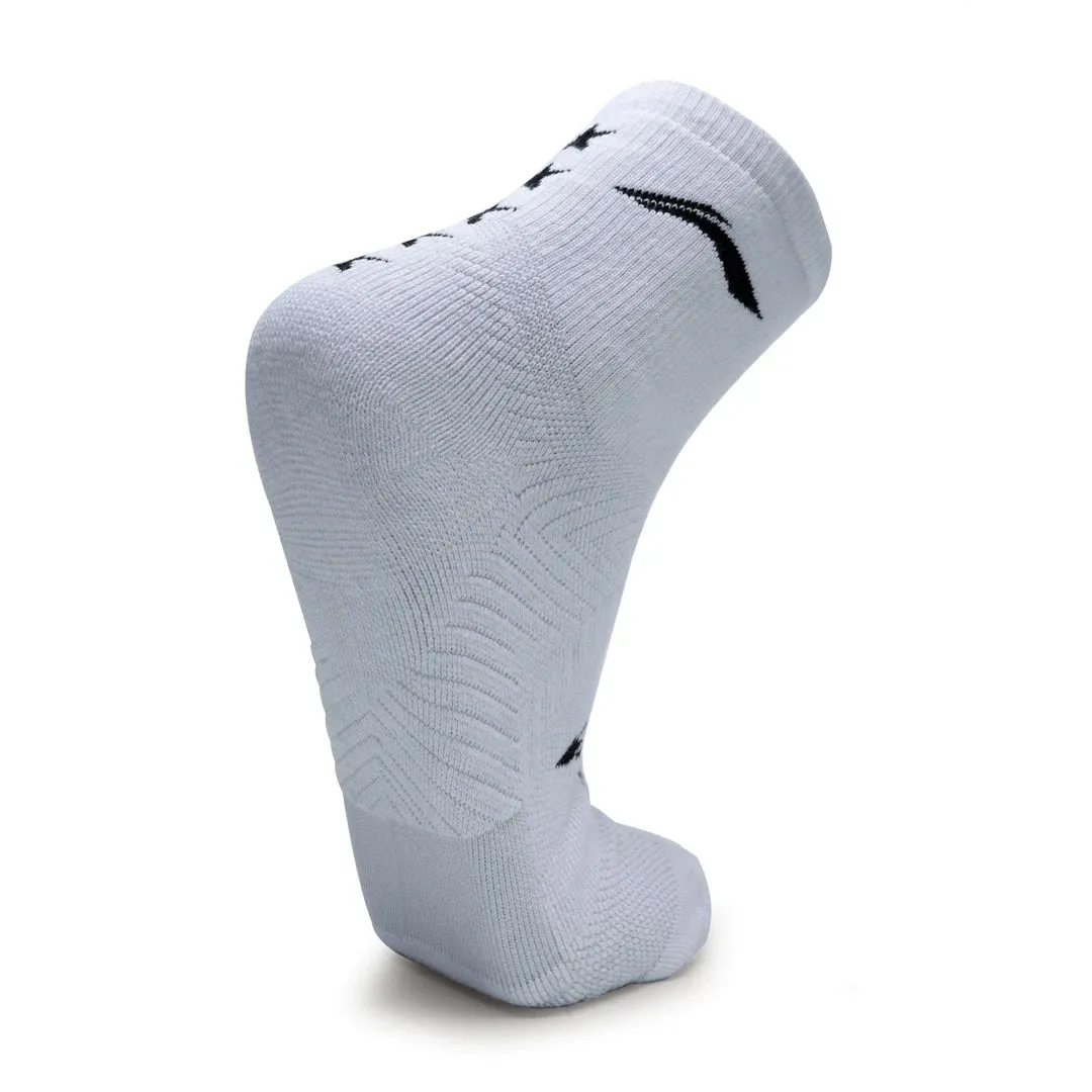 Li-Ning 5 Star Cotton Sports Socks, White/Black