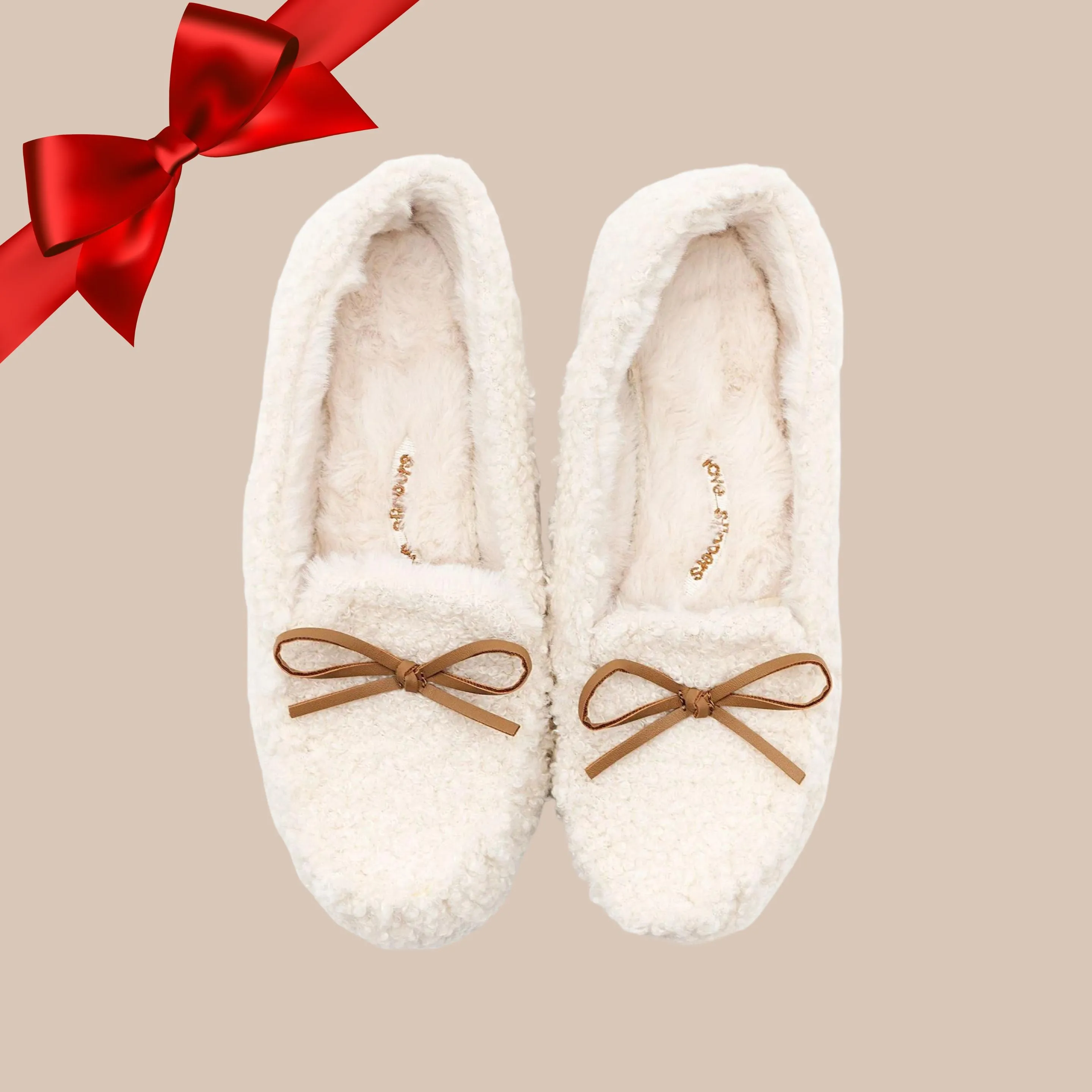 M&S Cream Moccasin Slippers