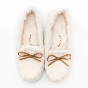 M&S Cream Moccasin Slippers