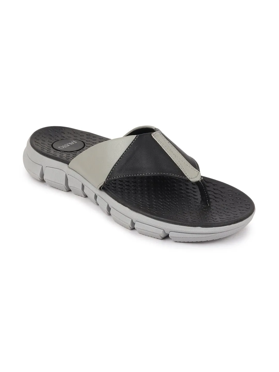 Men Black Slip On Casual Flexible Phylon Sole Slippers