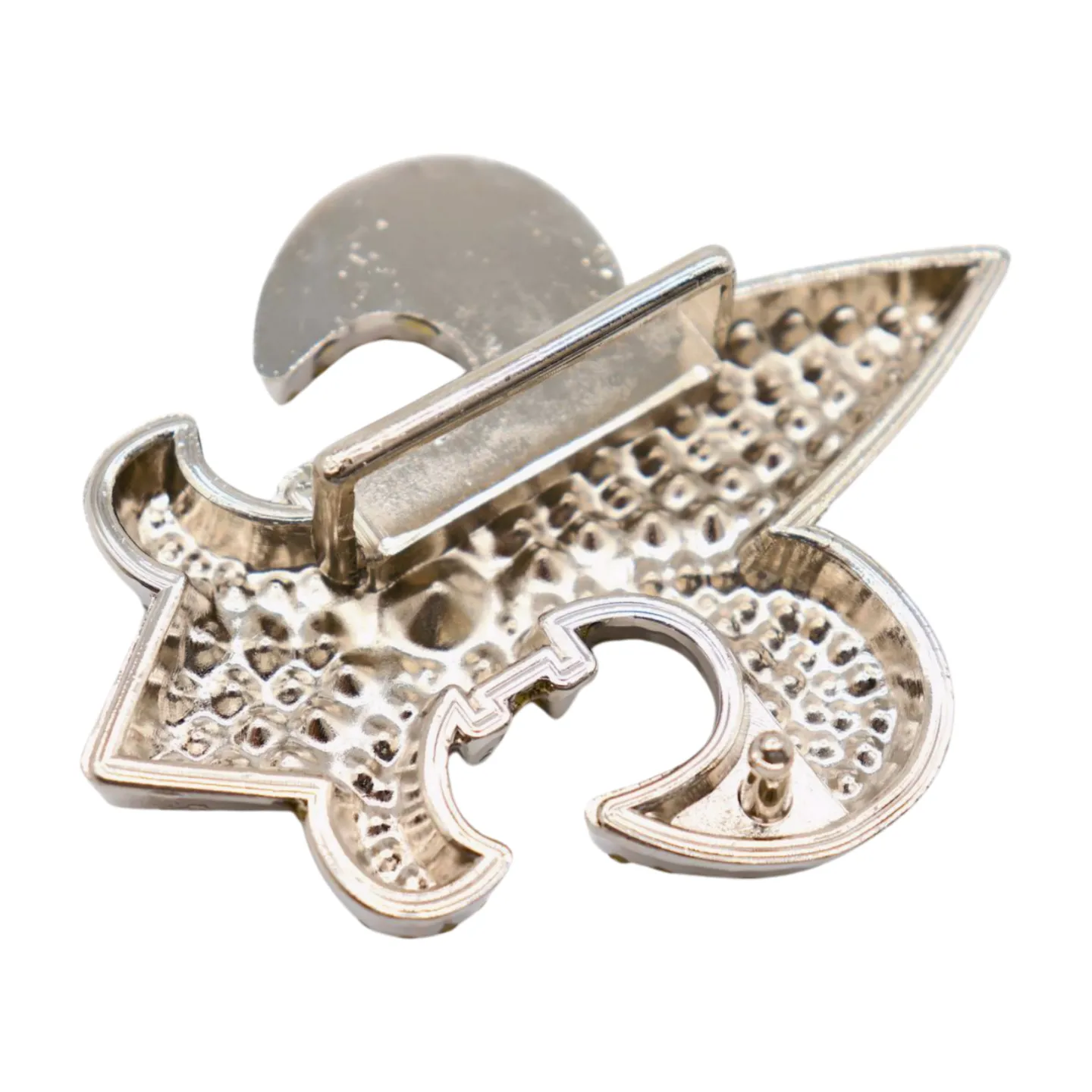 Men Women Silver Metal Belt Buckle Western Fashion Bling Thick Fleur De Lis Lily