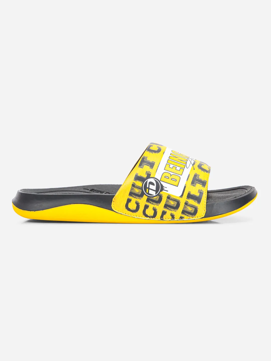 Men's Active Graphic Yellow Slider (ID5205)