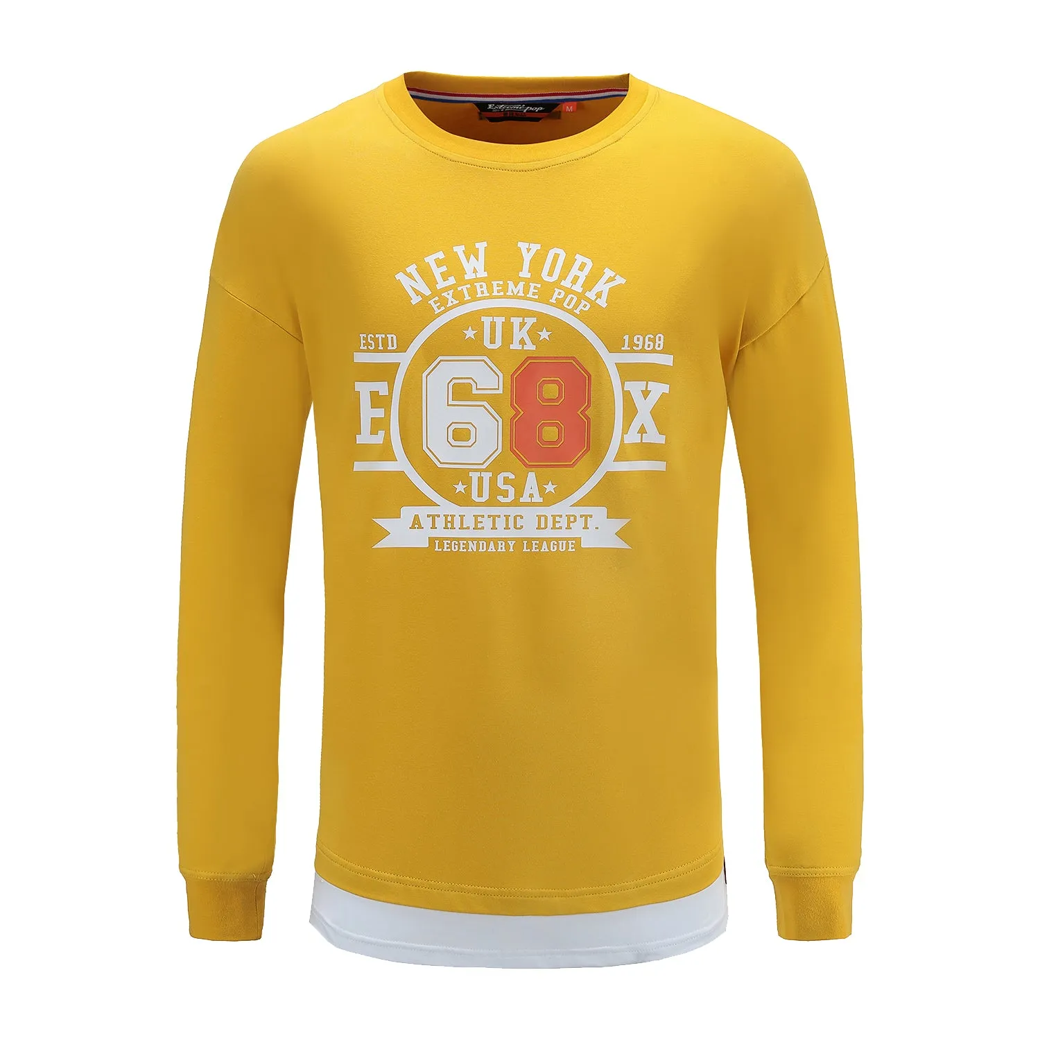 Mens Long Sleeve Double Bottom T-shirt