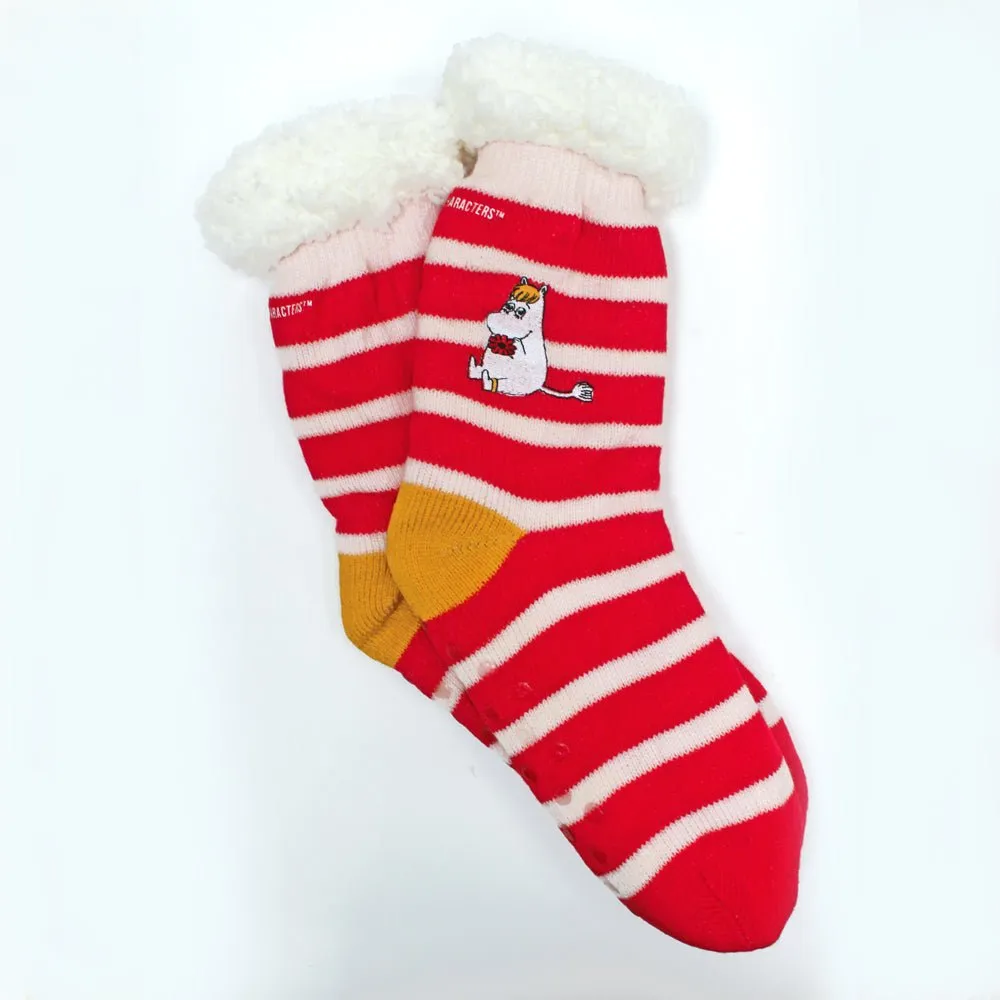 Moomin Slipper Socks With Stripy Snorkmaiden Design