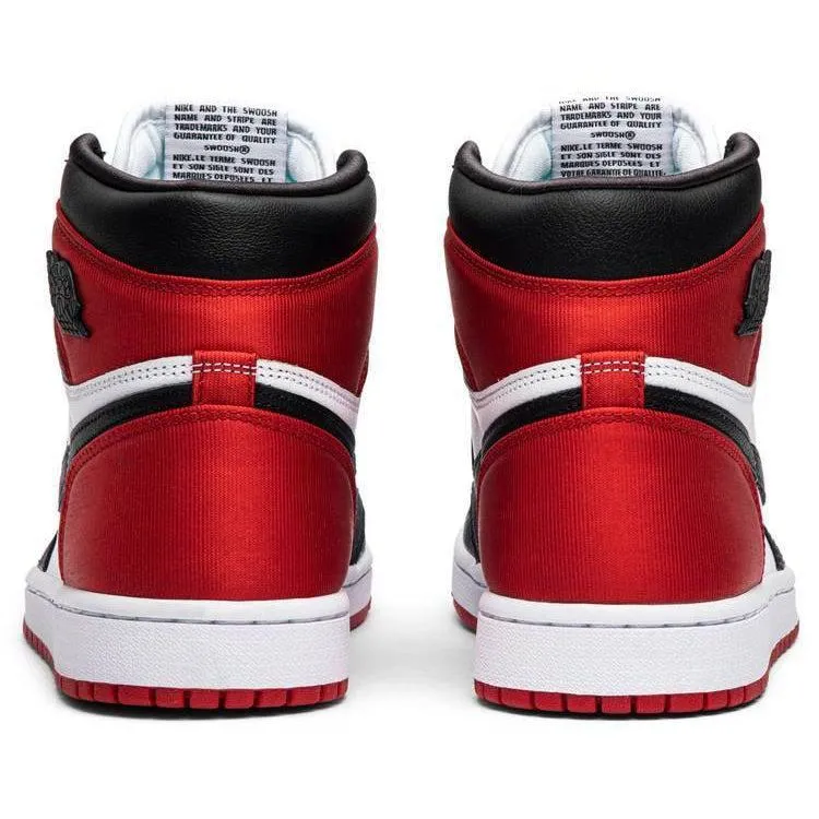 Nike Wmns Air Jordan 1 Retro High 'Satin Black Toe'.