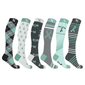 Ovarian Cancer Awareness Socks (6-Pairs)