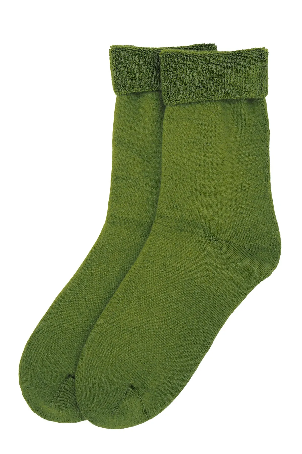 Plain Women's Bed Socks - Green