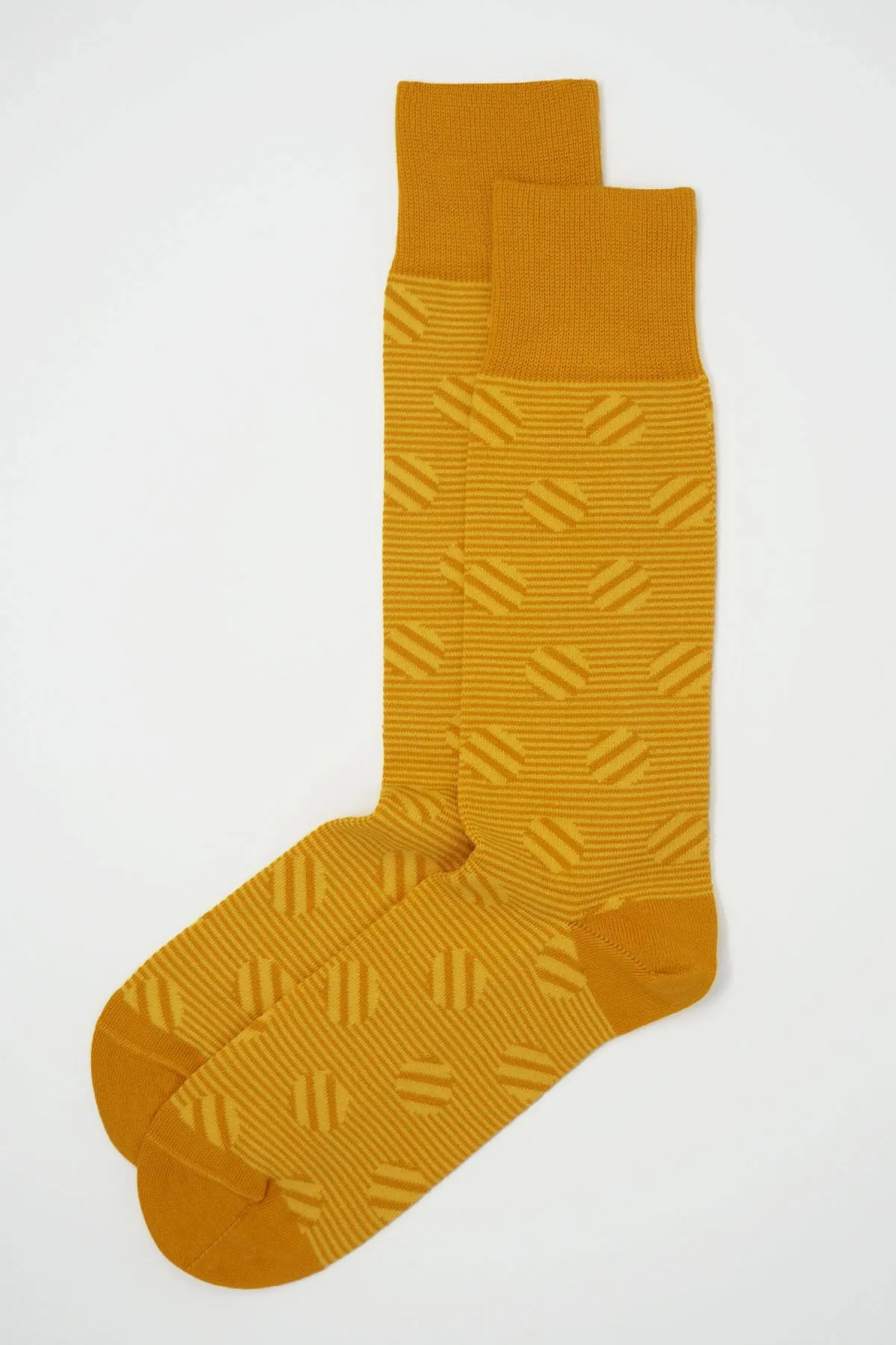 Polka Stripe Men's Socks - Butterscotch