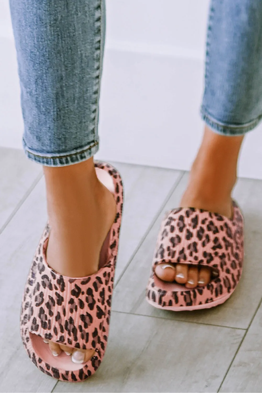 Print Thick Sole Slip On Slippers